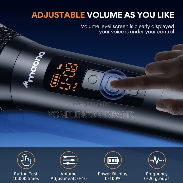 Maono WM760 Wireless Microphone Dual Handheld Microphone