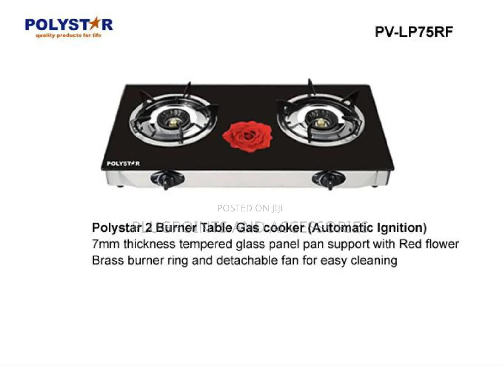 Polystar Glass Table Top Gas Cooker