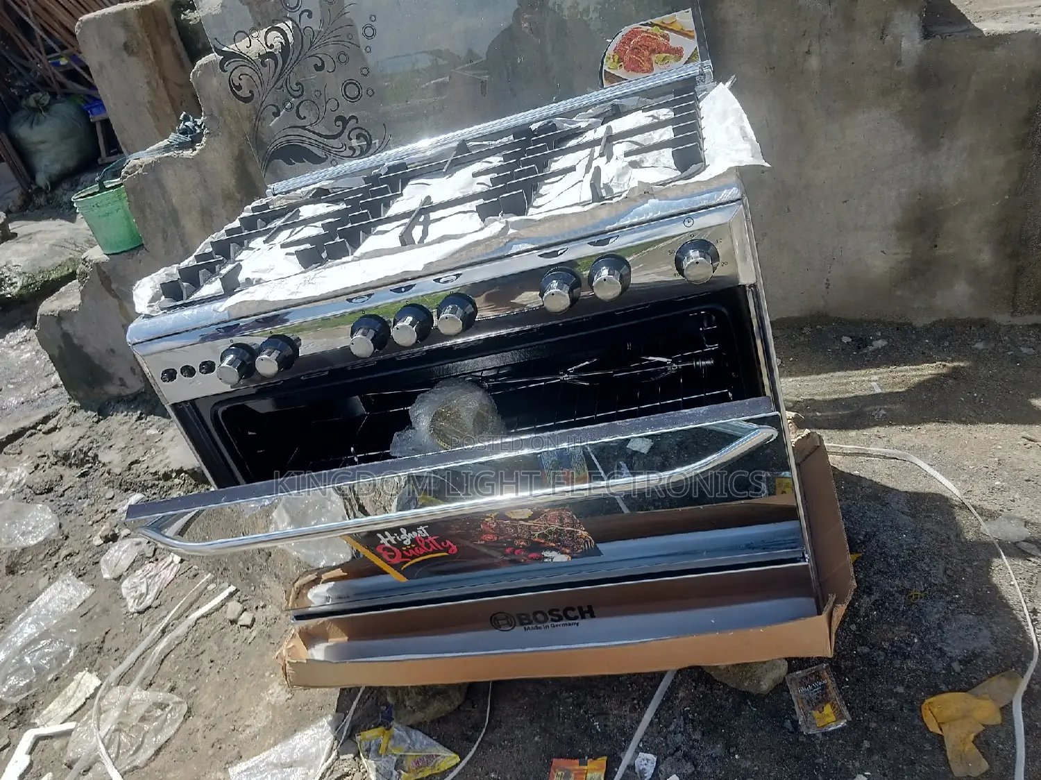 Bosch 60x90cm Standing Gas Cooker 5 Burner