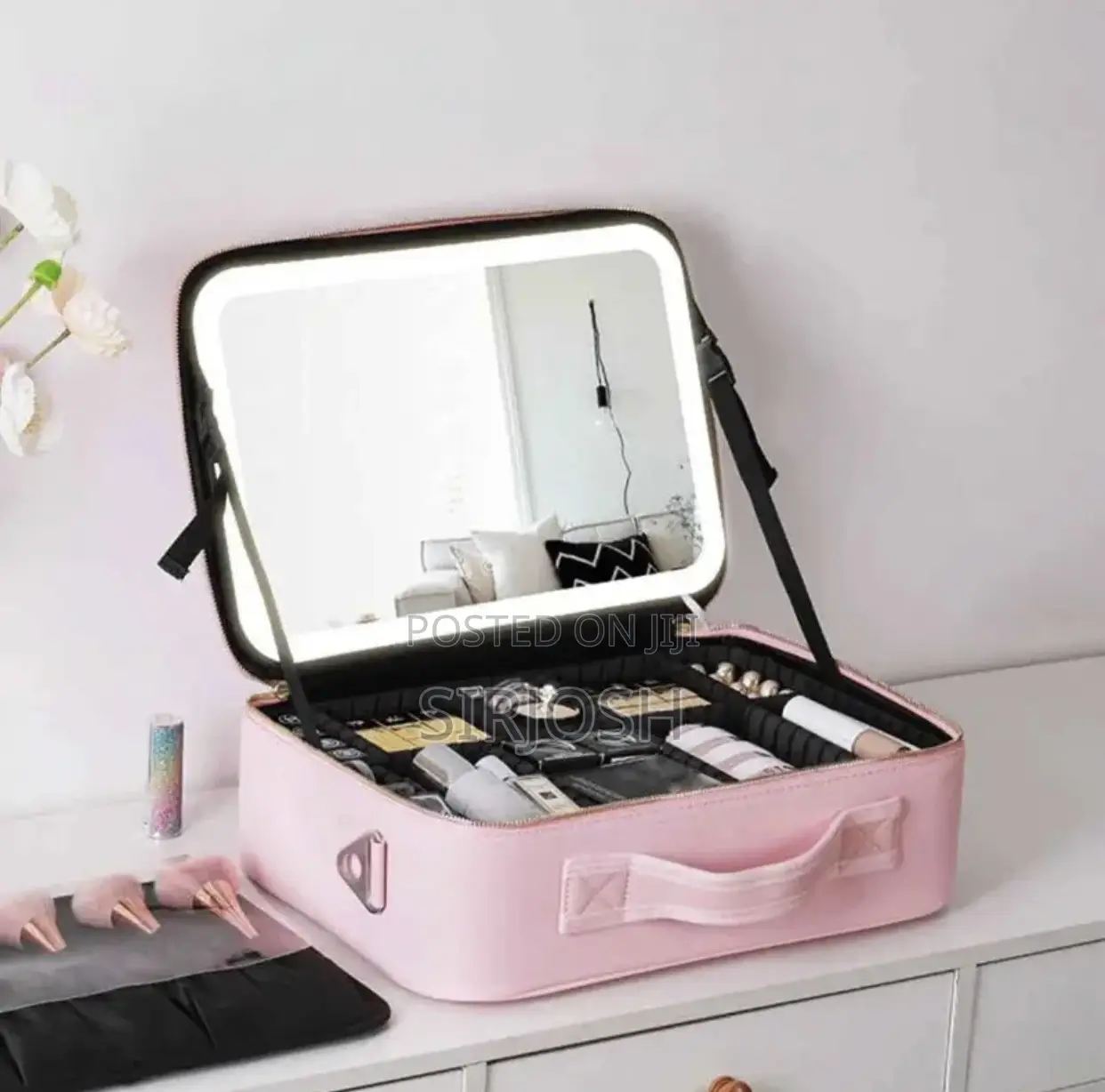 New Fashion Large Capacity Cosmetic Bag With Mirror