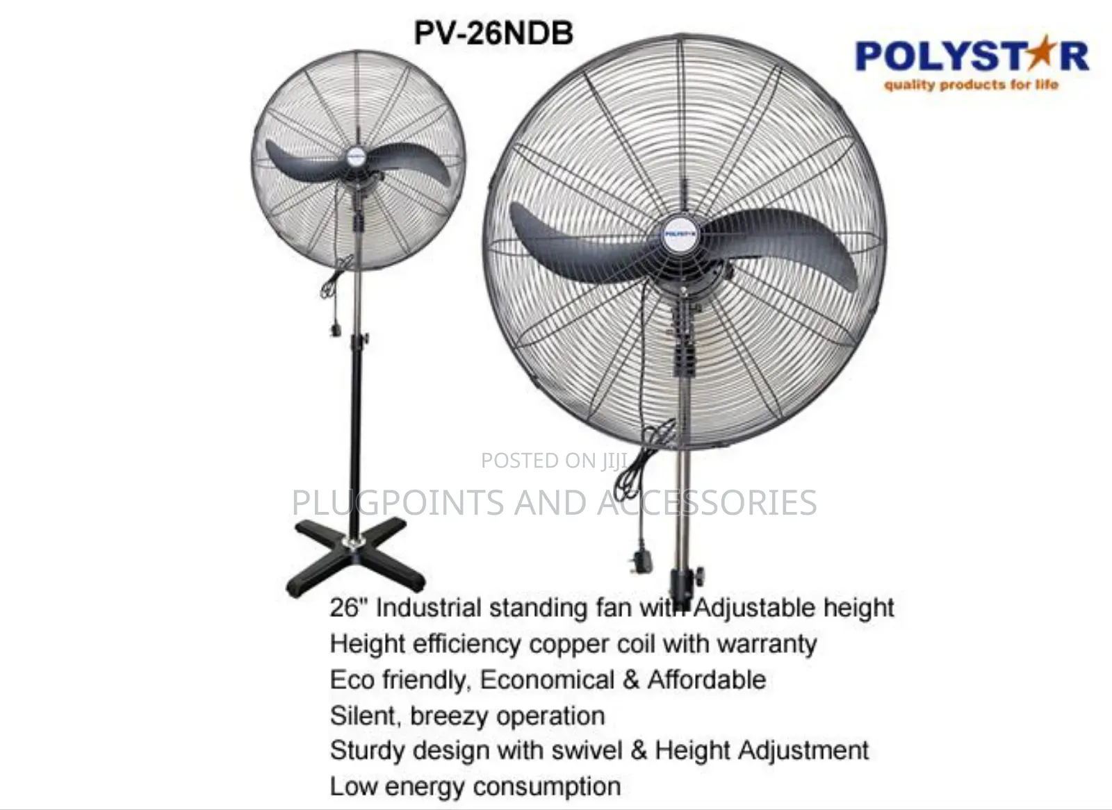 Polystar Industrial Fans 18" 20" 26"