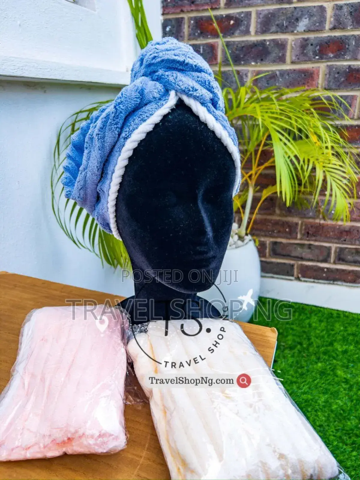 Quick Dry Hair Towel With Button