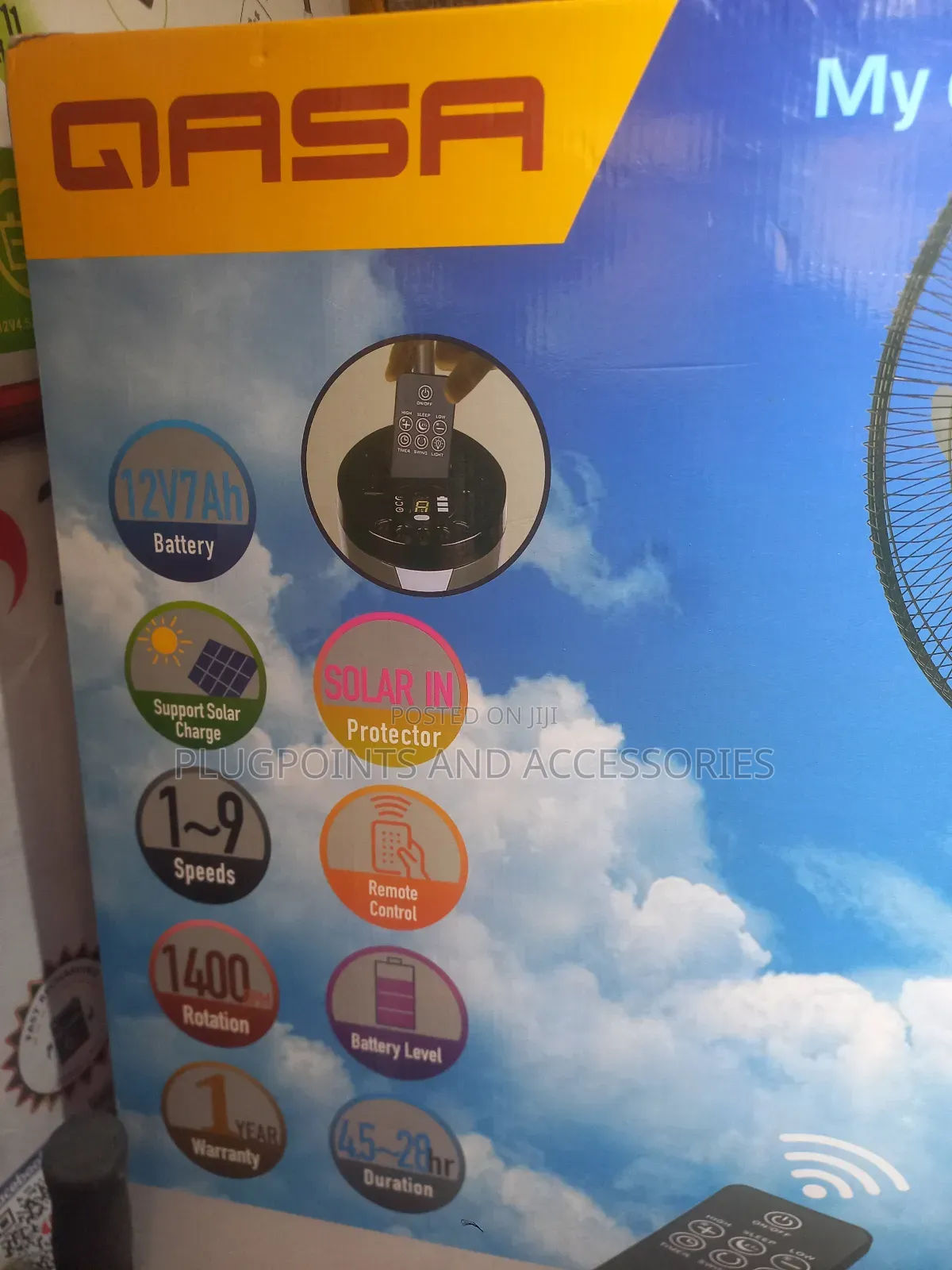 18" Qasa Rechargeable Fan Vigour