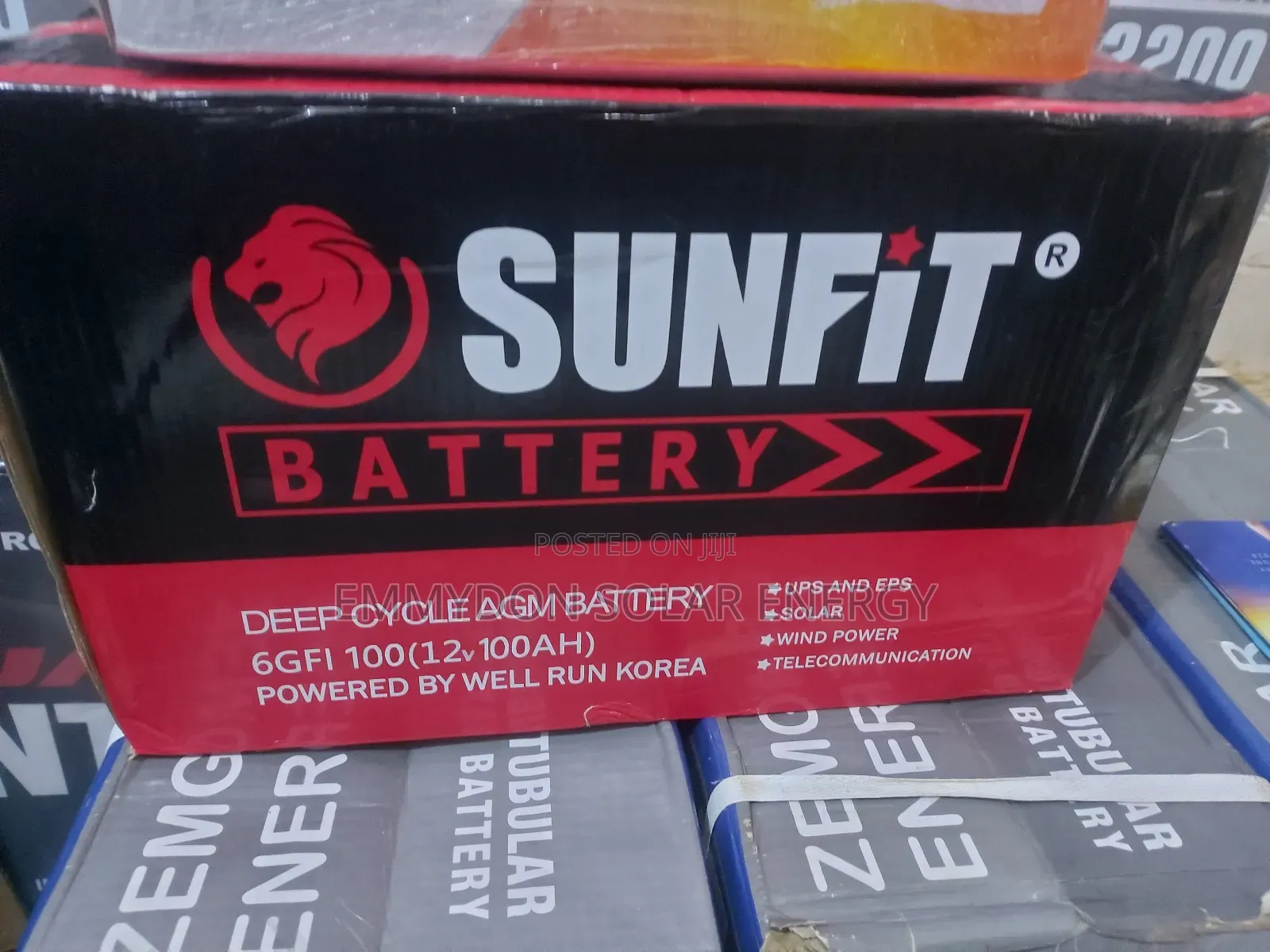 Original Sunfit Gel Battery 100ah 12V