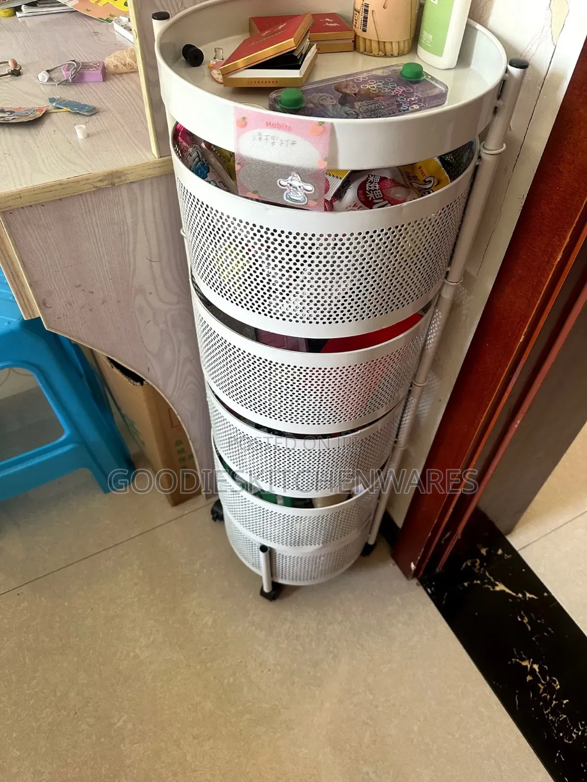 5 Layer Fruit Basket/ Storage Rack With Wheel / Trolley