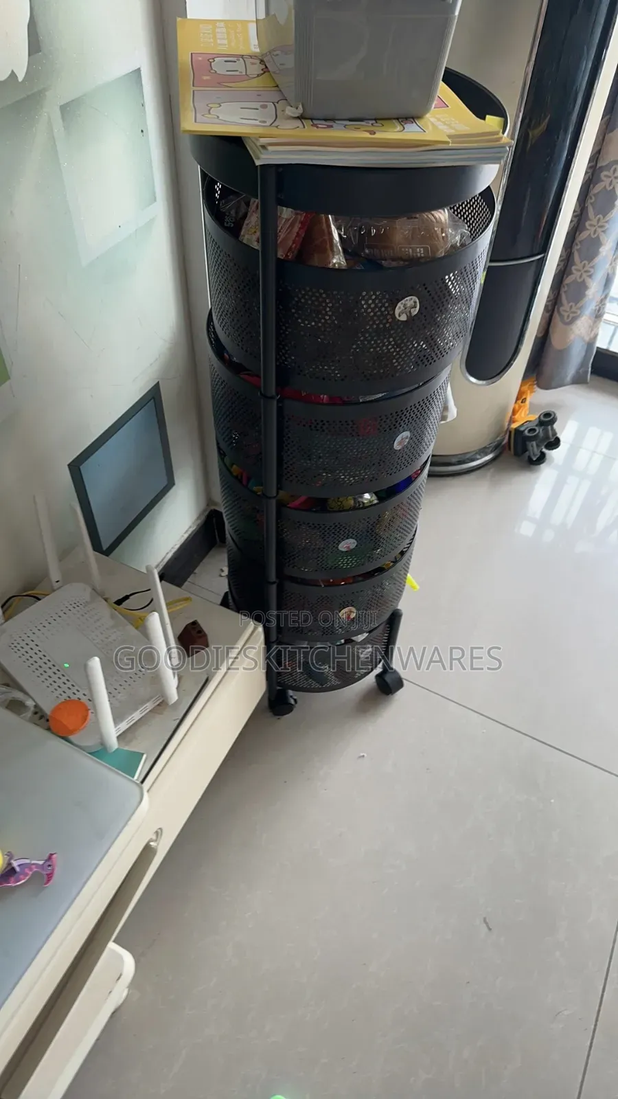 5 Layer Fruit Basket/ Storage Rack With Wheel / Trolley