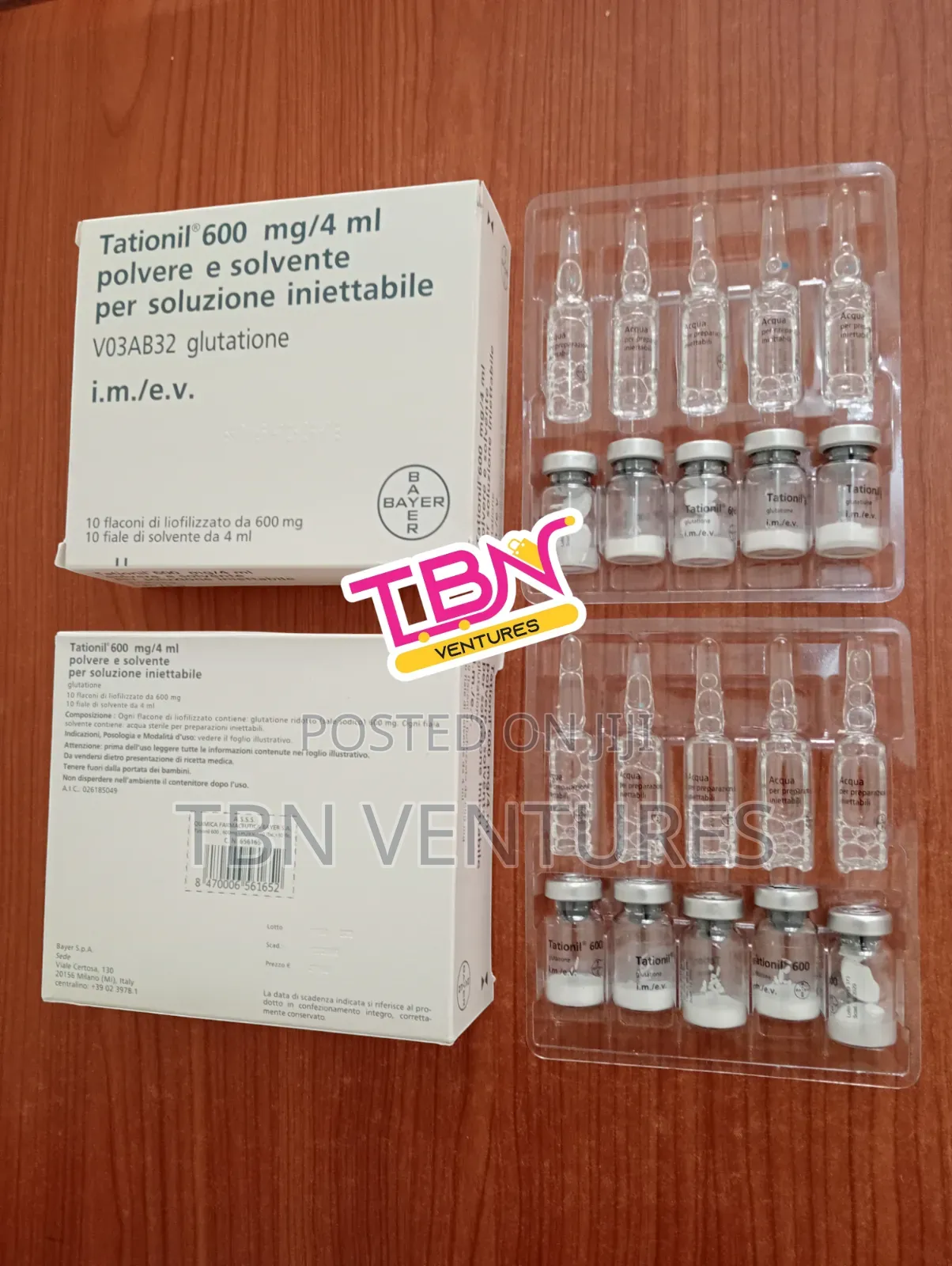 Tationil Glutathione 600mg / 4ml Saline Water Im-Iv