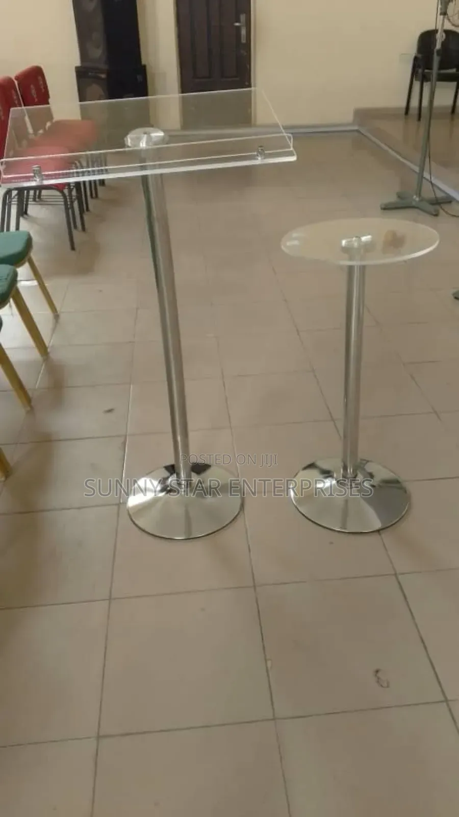 High Quality Unbreakable Acrylic Single Pole Pulpit for Chur