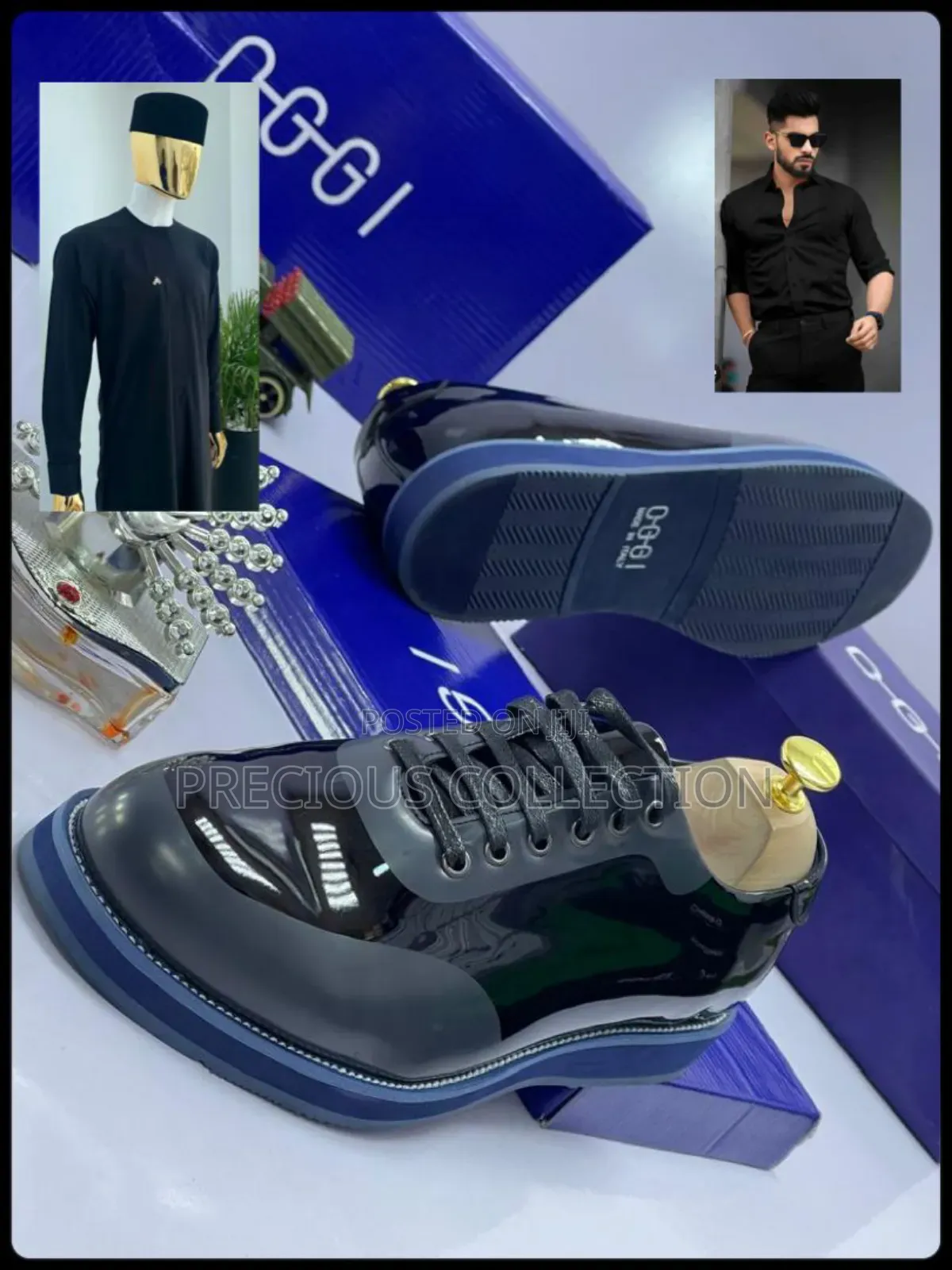 Men's Oggi Glossy Lace Up Shoes