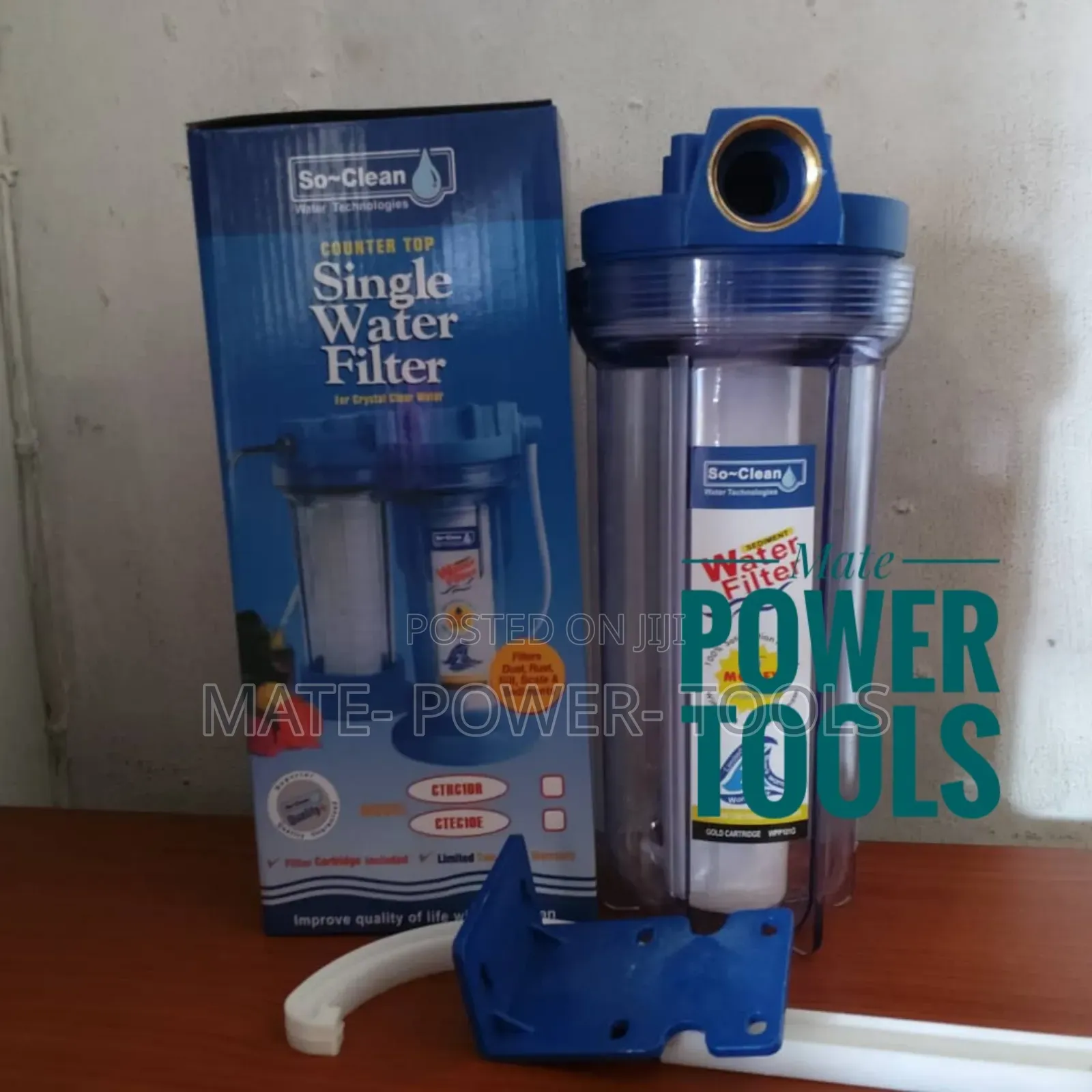 So-Clean Countertop Single Water Filter Transparent 10” Inch