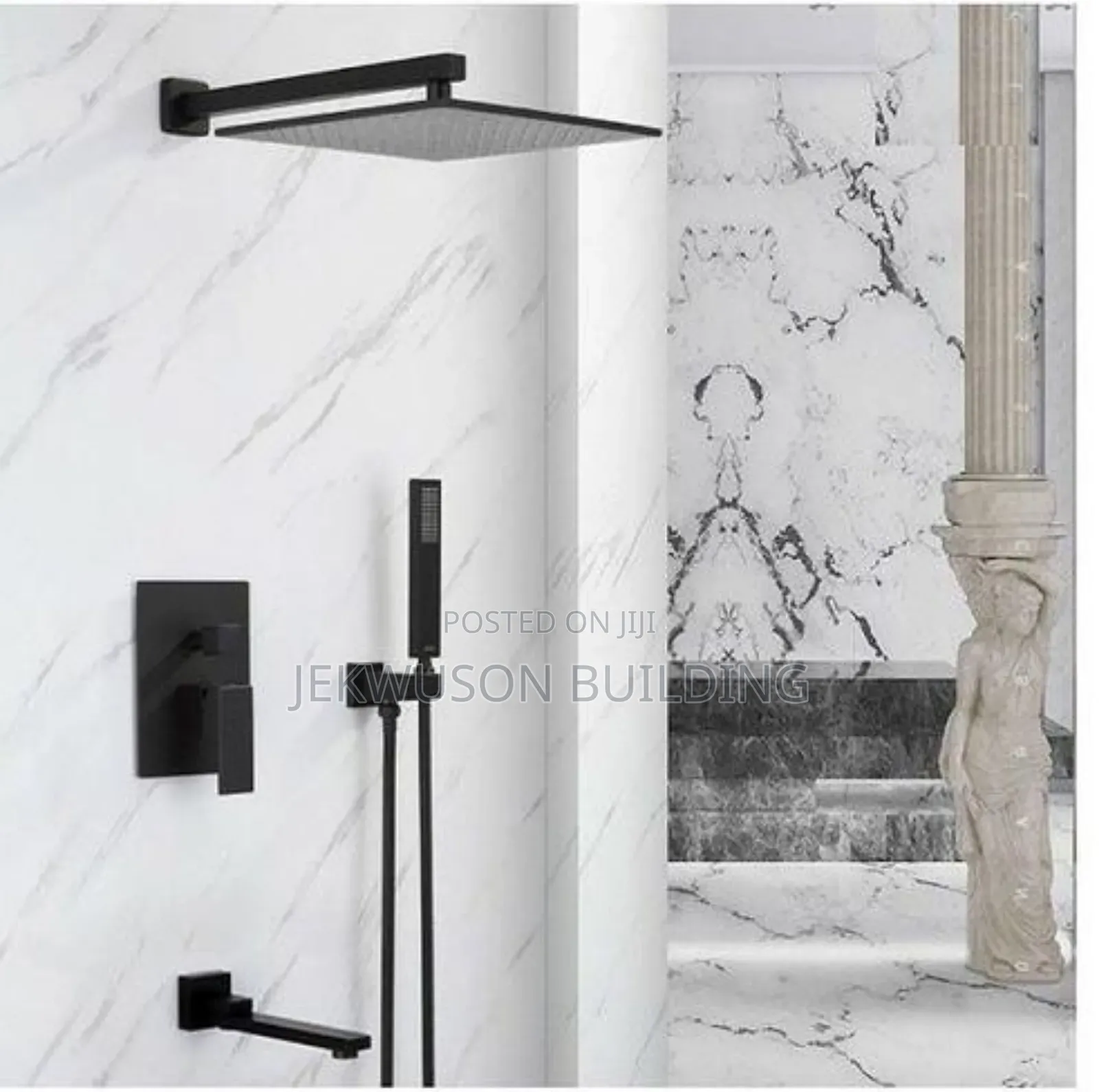 Five Ways Conduit Shower Black Color