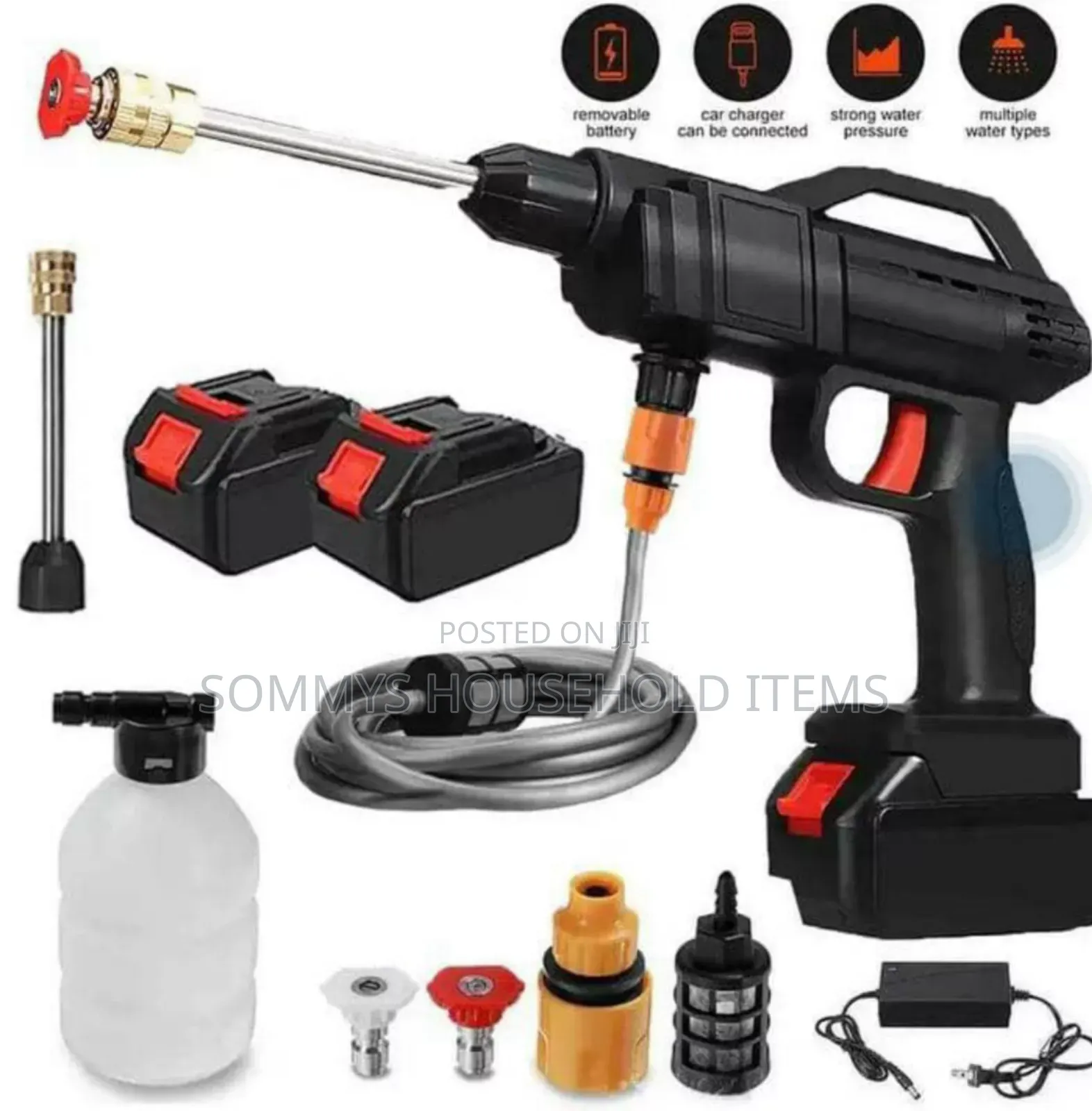High Pressure Car Washer With 2rechargeable Batteries.