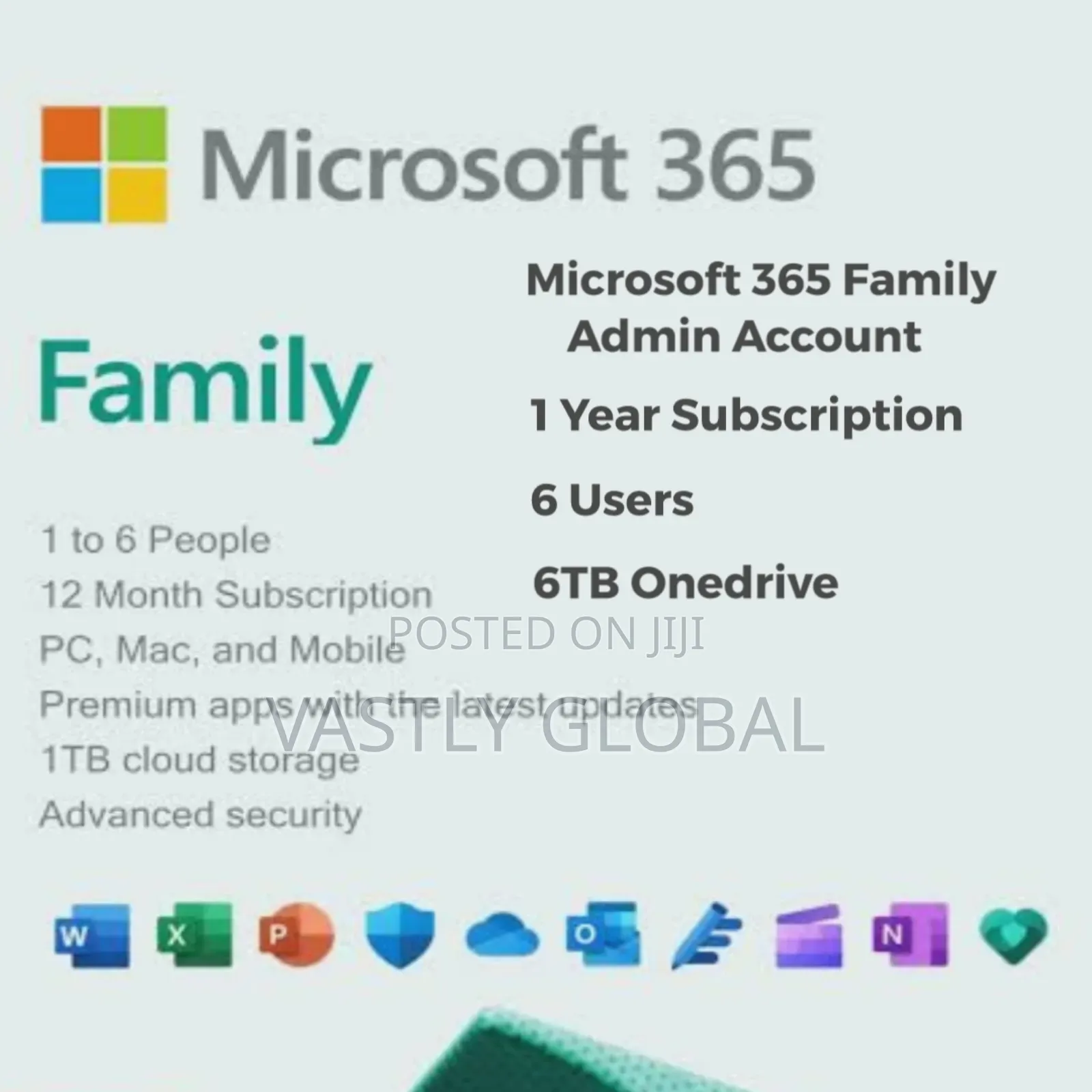 Microsoft 365 Family Admin Account - 6 Users 1 Year