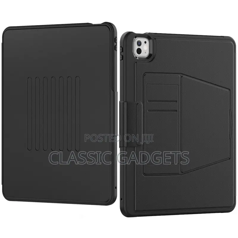Rugged Magnetic Stand Leather Flip Case for iPad Pro13m4/M5 2024 /2025