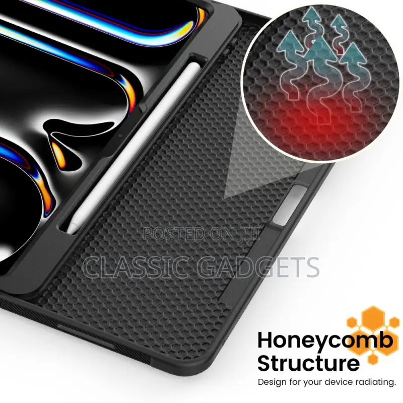 Rugged Magnetic Stand Leather Flip Case for iPad Pro13m4/M5 2024 /2025