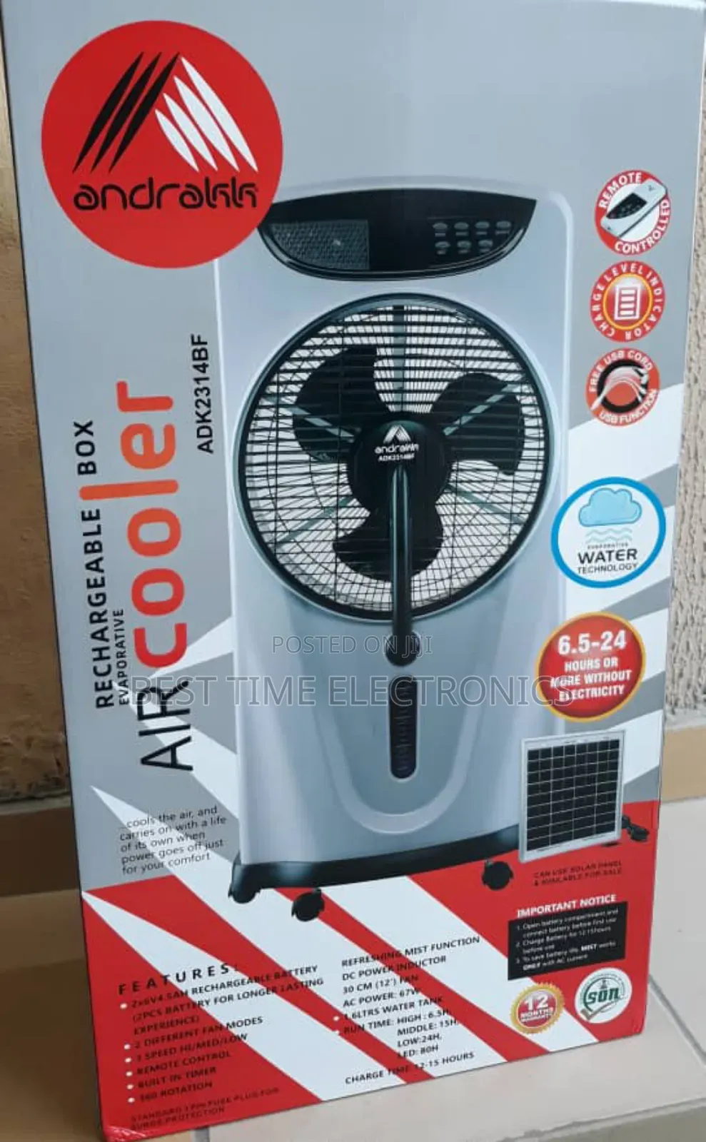Rechargeable Box Air Cooler Adk 2314bf Rechargeable Box A