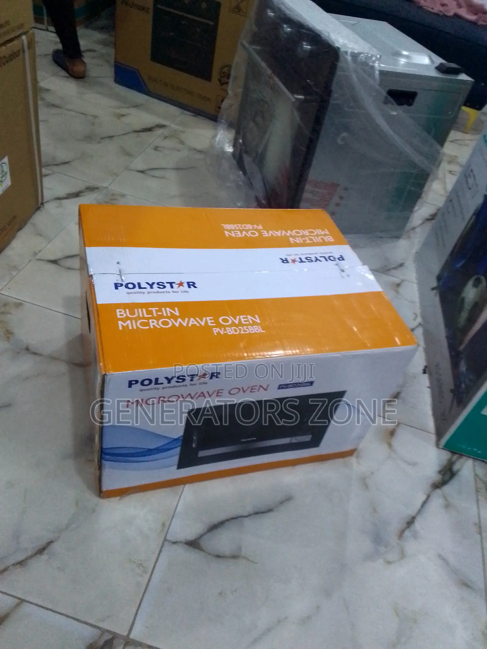 Metal Rack 25L Polystar Built-in Microwave Oven{Pv-Bd25bbl}{
