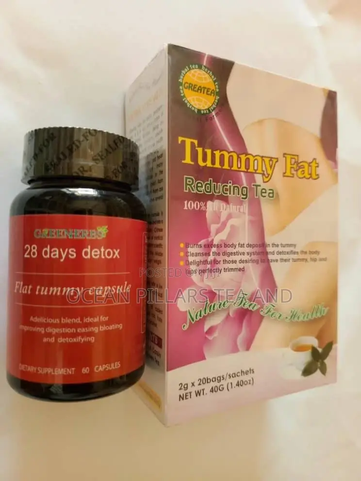 28 Days Detox Flat Tummy Capsule Tummy Fat Tea Best Combo