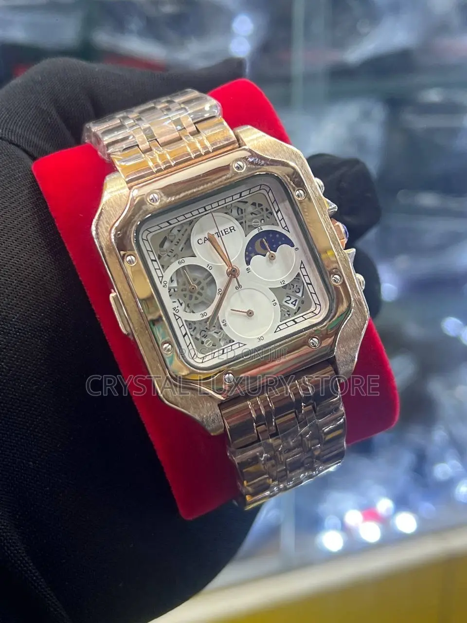 Cartier Quality Chronograph Chain Strap Wristwatch