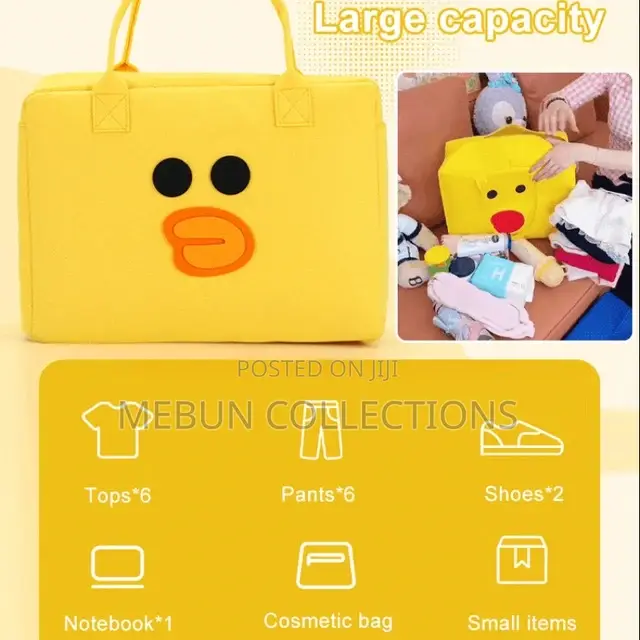 Portable Emoji Luggage Bag