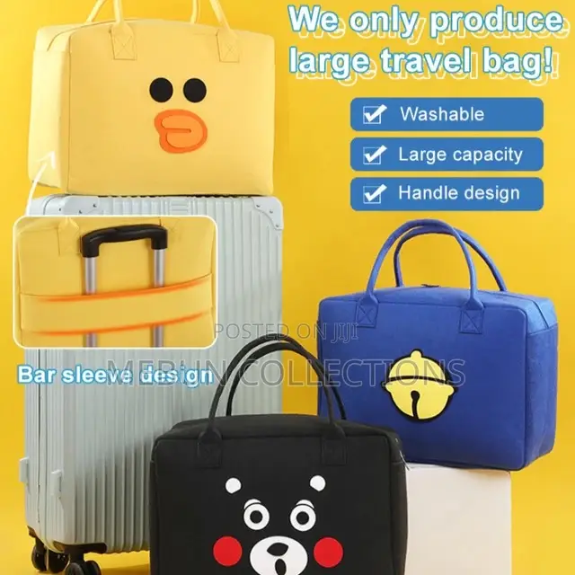 Portable Emoji Luggage Bag