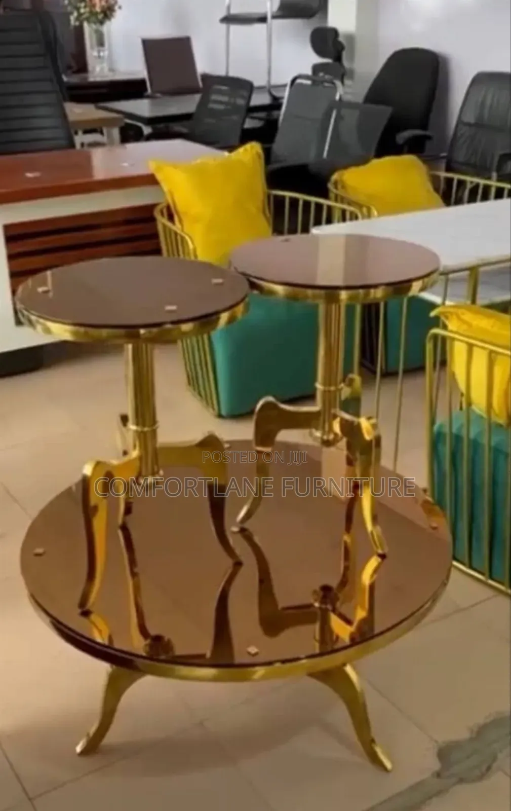 Centre Table and Two Side Stools