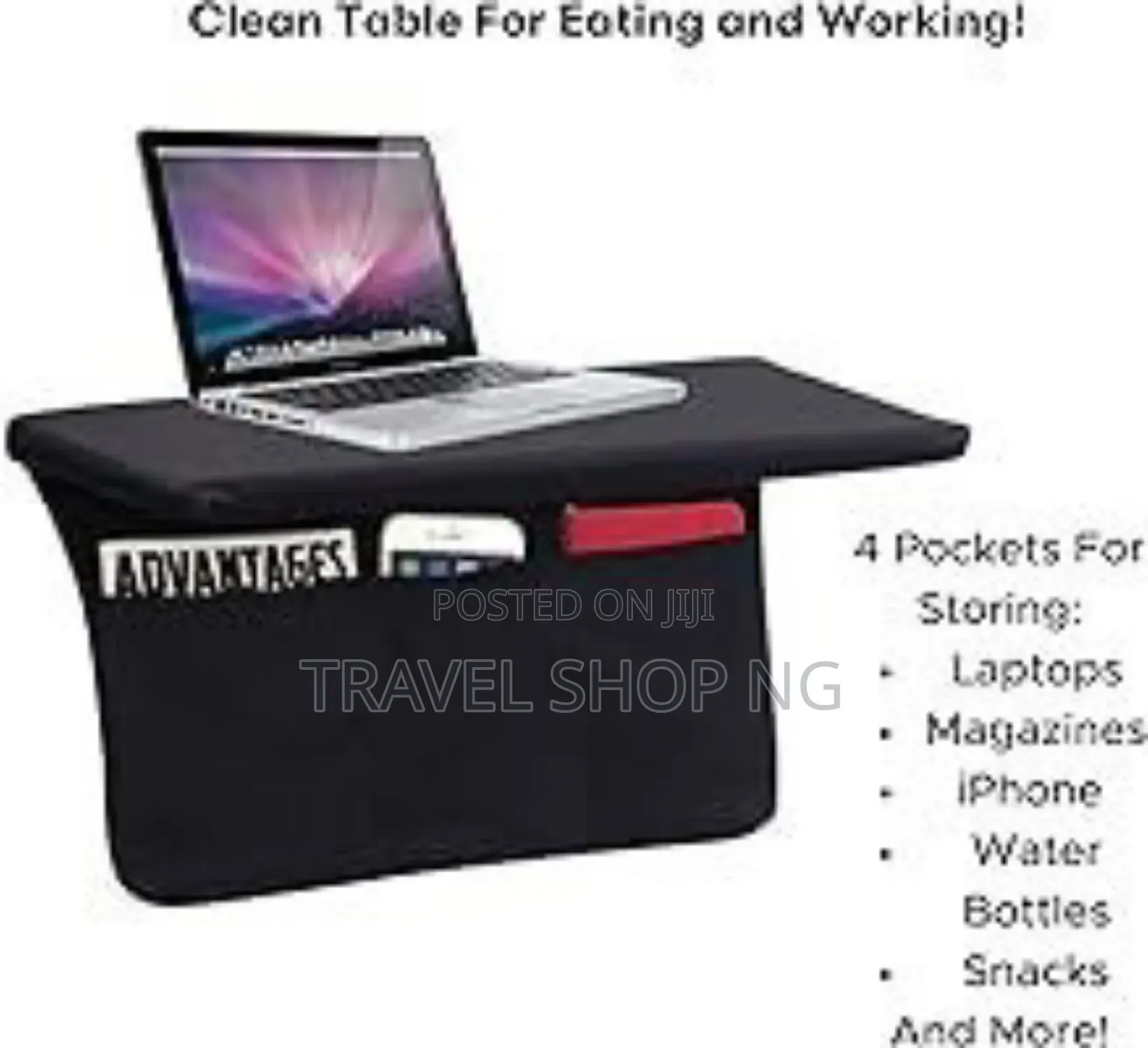 Airplane Meal Tray Cover With Pockets