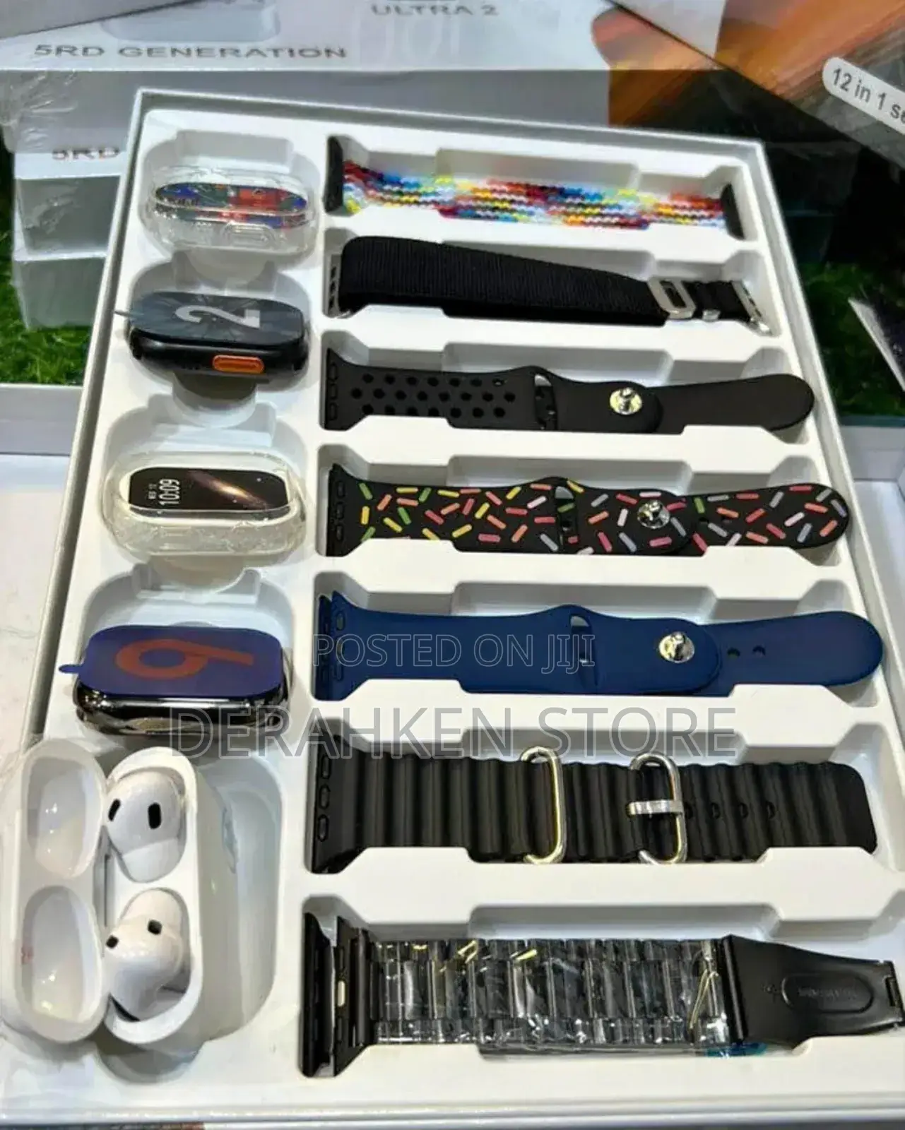 I60 Ultra Smart Watch With 2 Watches, Airpod Pro and 7 Strap