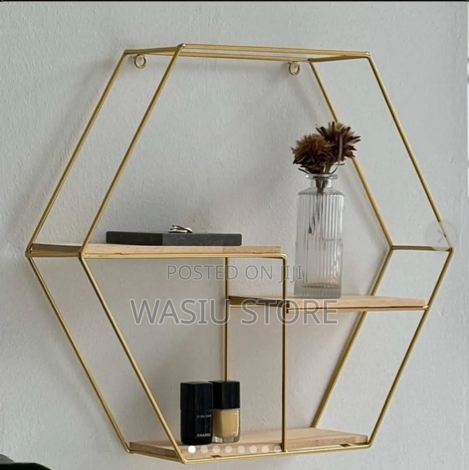 Hexagon Shape Wall Mounted Floating Shelf