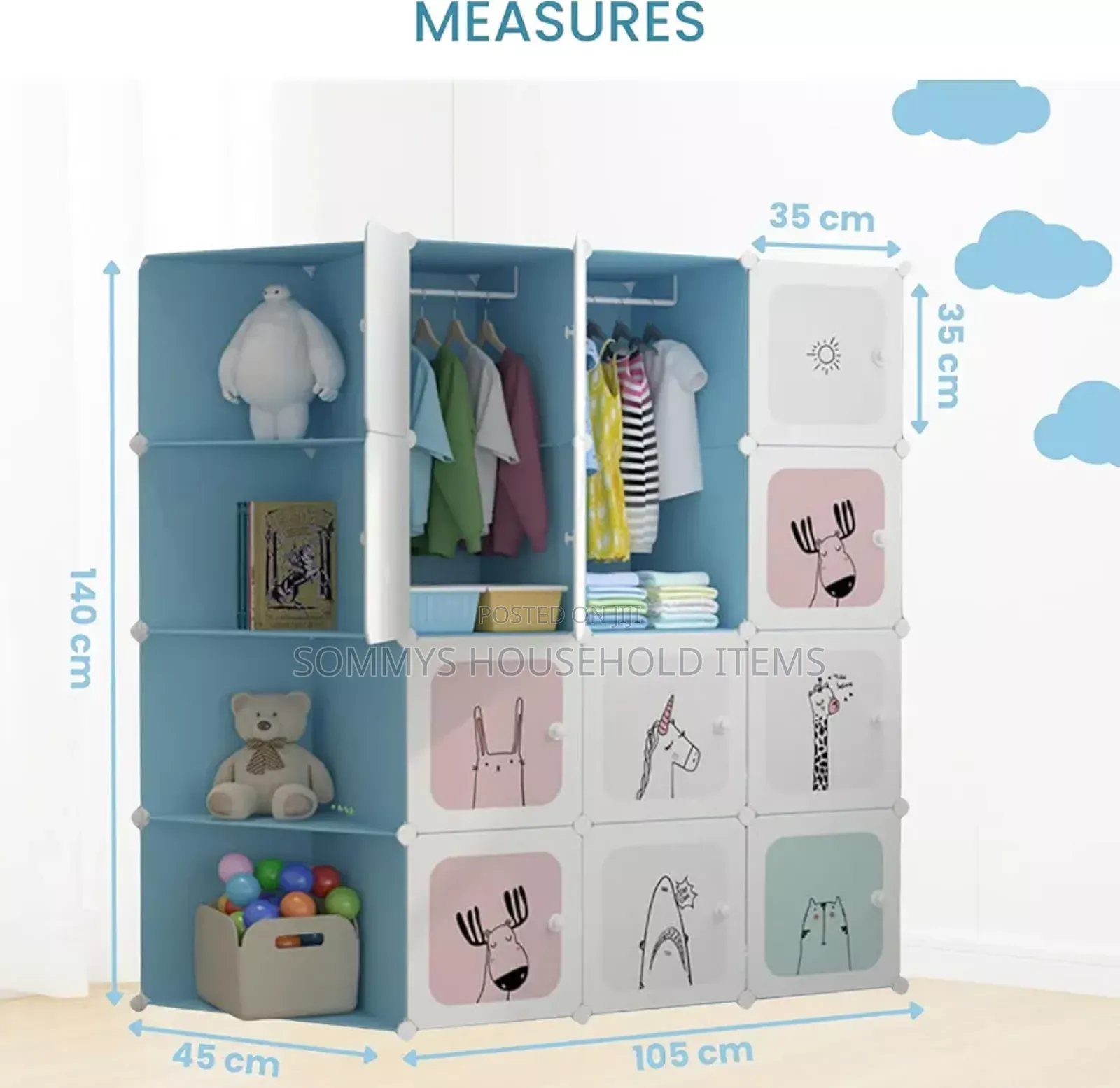 Kids Cloths Wardrobe Storage