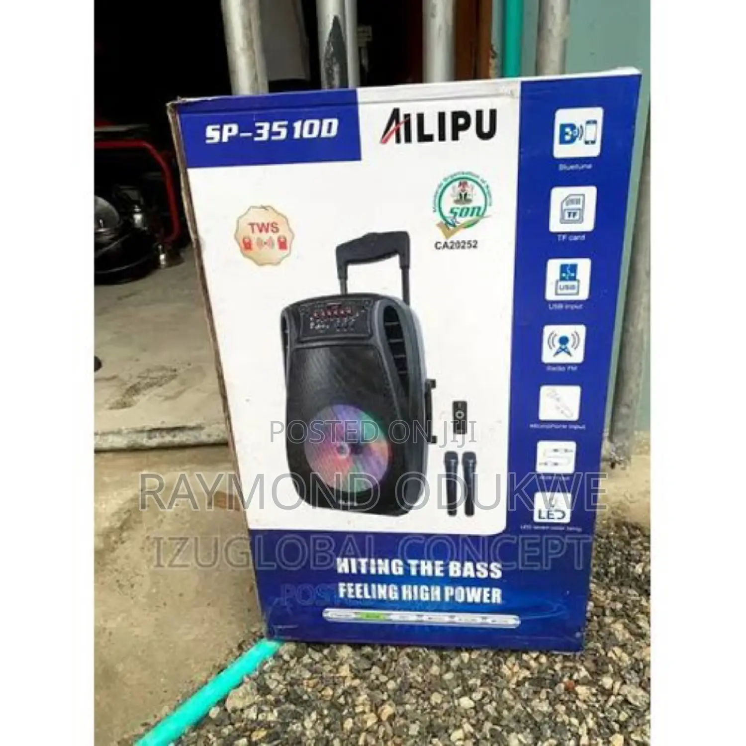 Big 15" Inches Rechargeable Wireless PA System With Mics