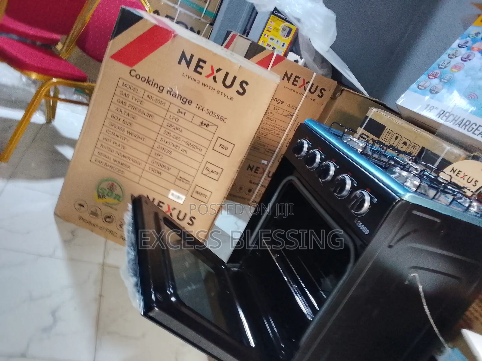 Standing Gas Cooker/ 4 Burner/Oven / NX-5055BC Desirable