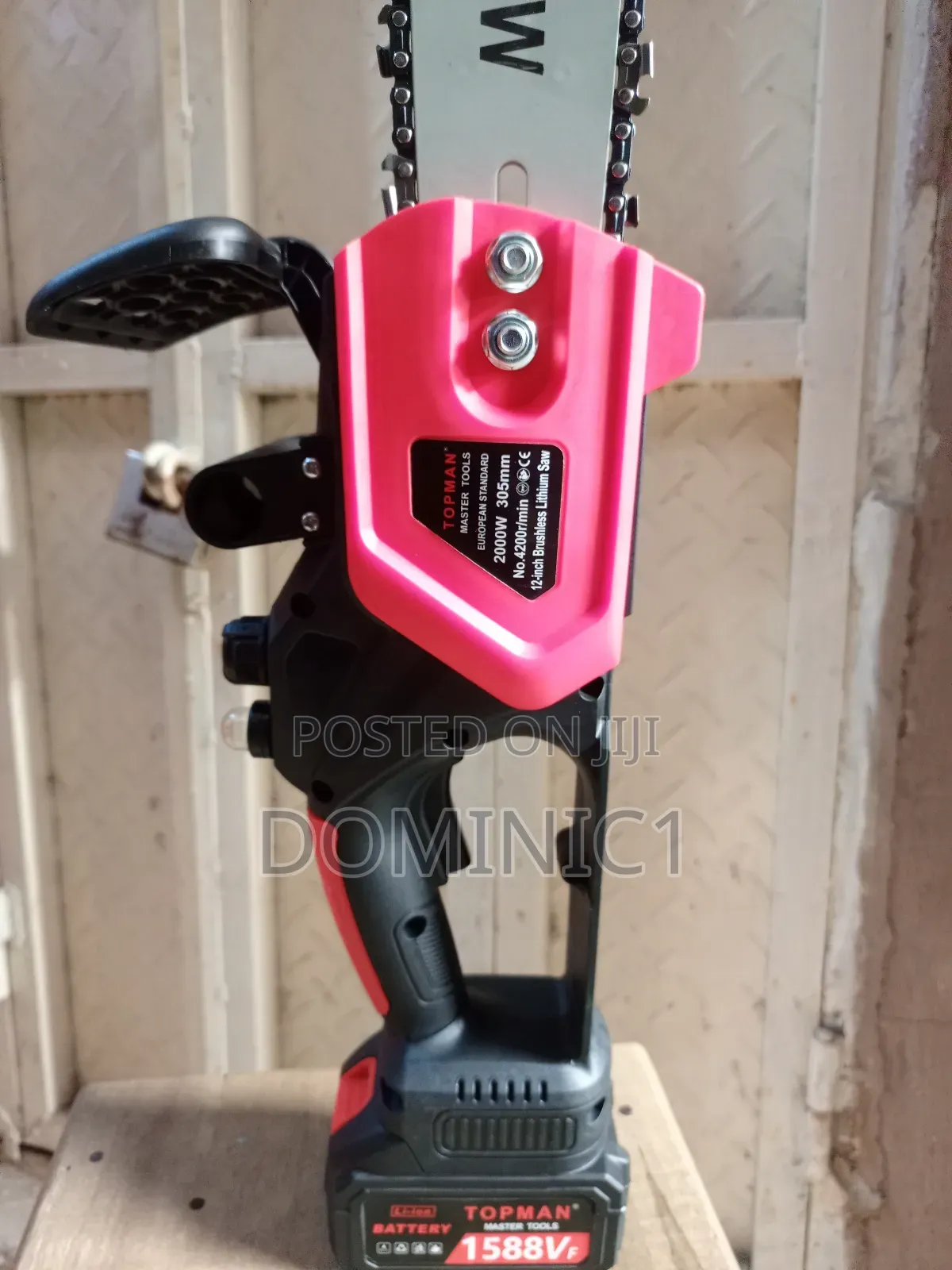 12 Inches Cordless Chainsaw Topman With Extra Chain