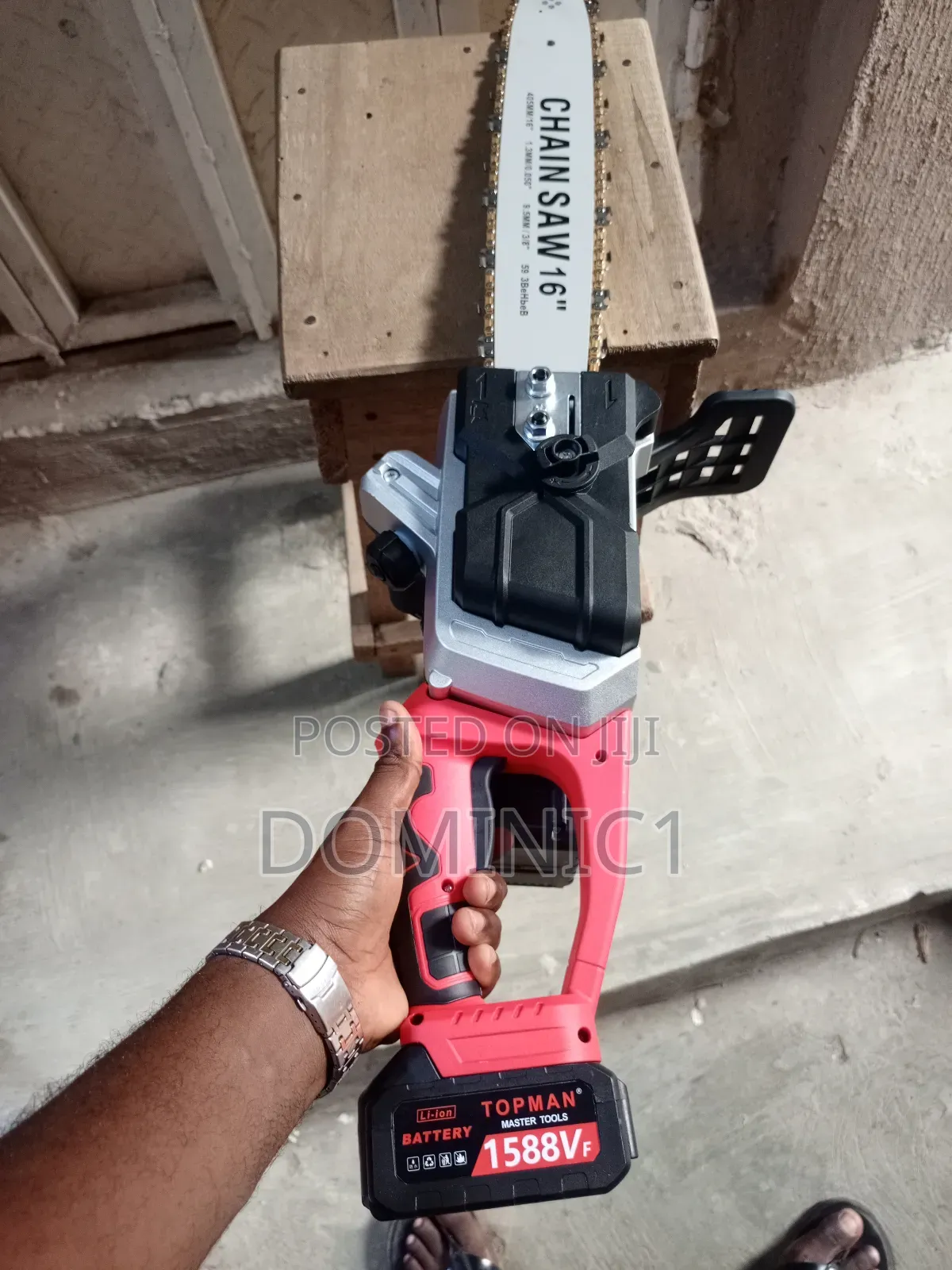 16 Inch Cordless Chainsaw Topman With Extra Chain Original