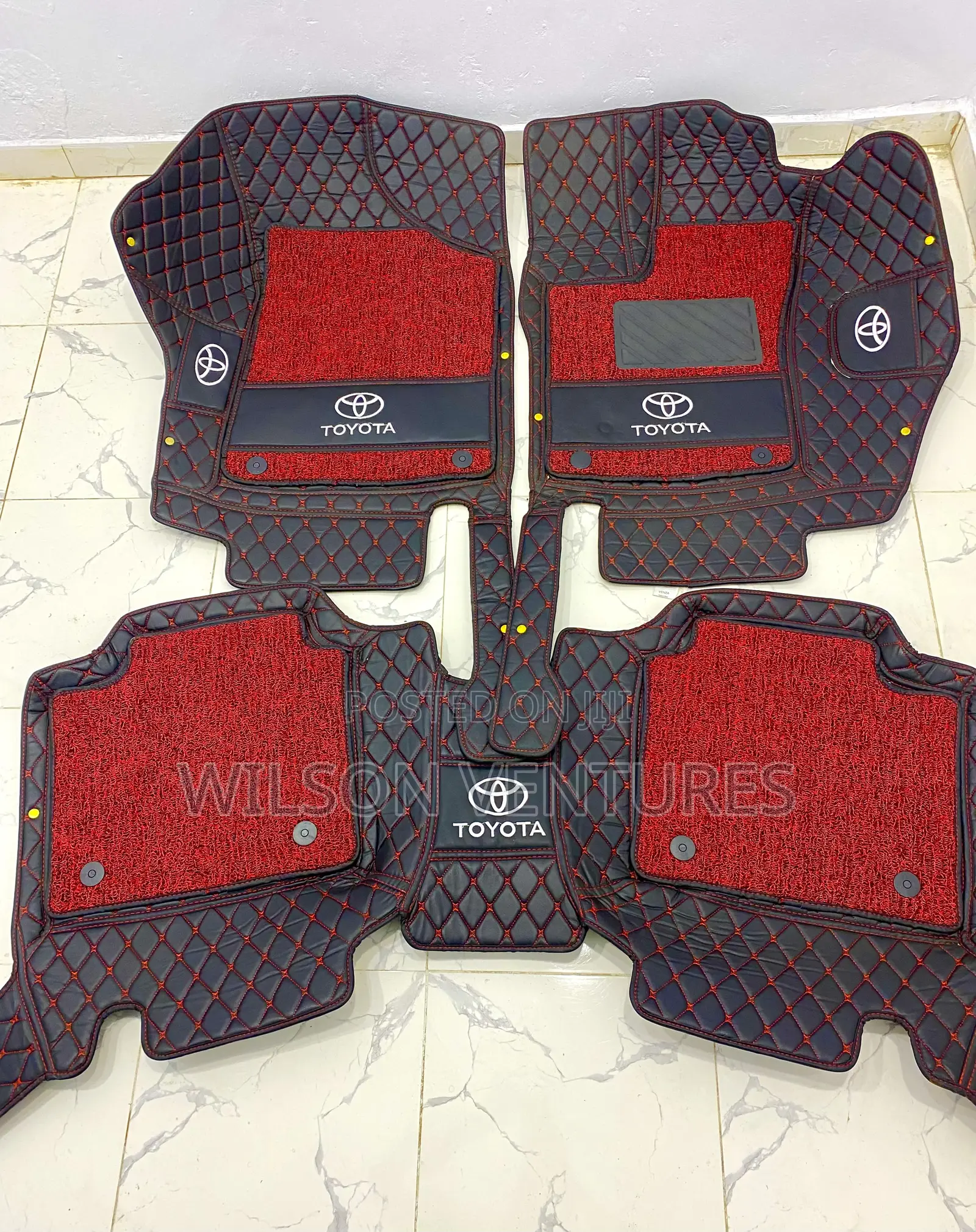 Double Layer Toyota Venza Leather Foot Mat