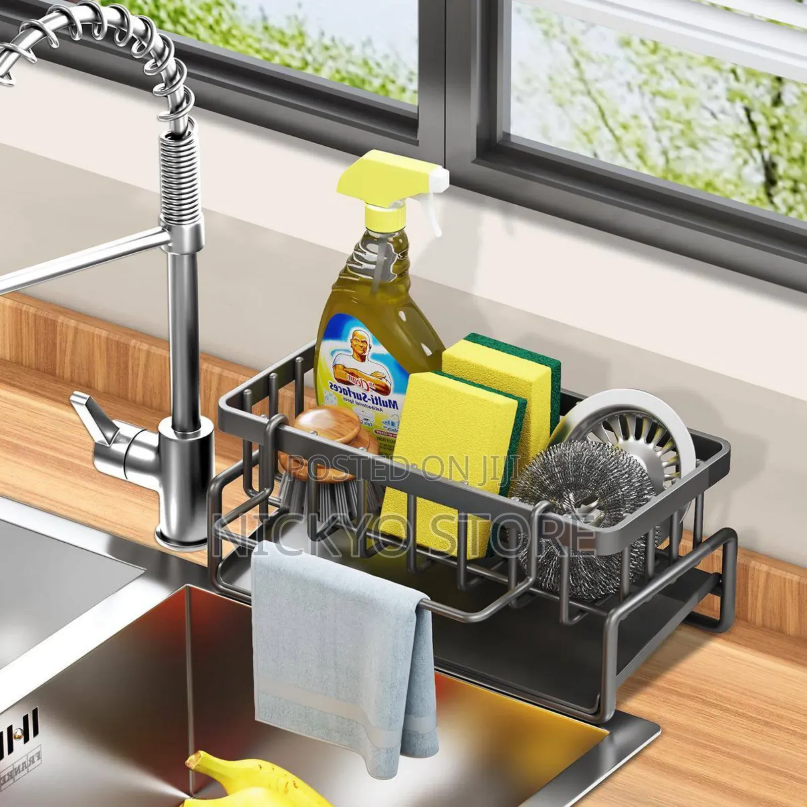 Faucet Sponge Holder, Kitchen Sink Caddy Organizer