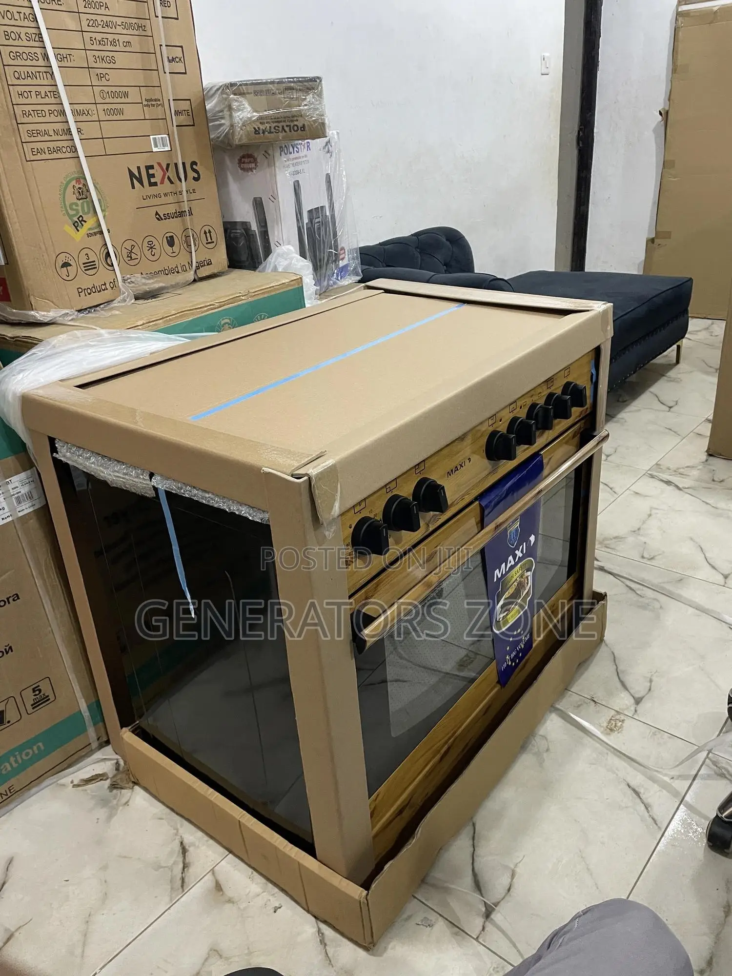 Glass Lid Maxi 60*90 {4+2} Burner Gas Cooker Wood {F9E42G2}