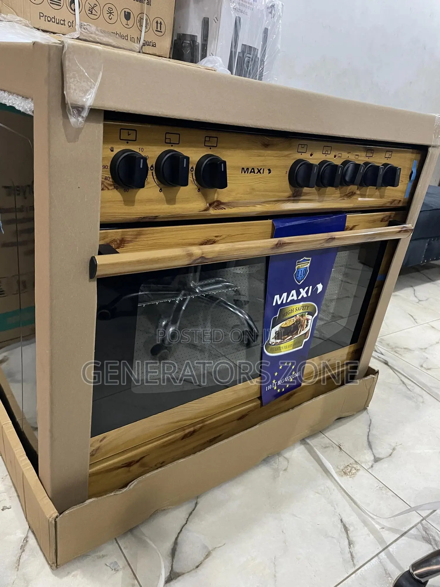 Natural Wood Maxi 60*90 {4+2} Burner Gas Cooker {F9E42G2}