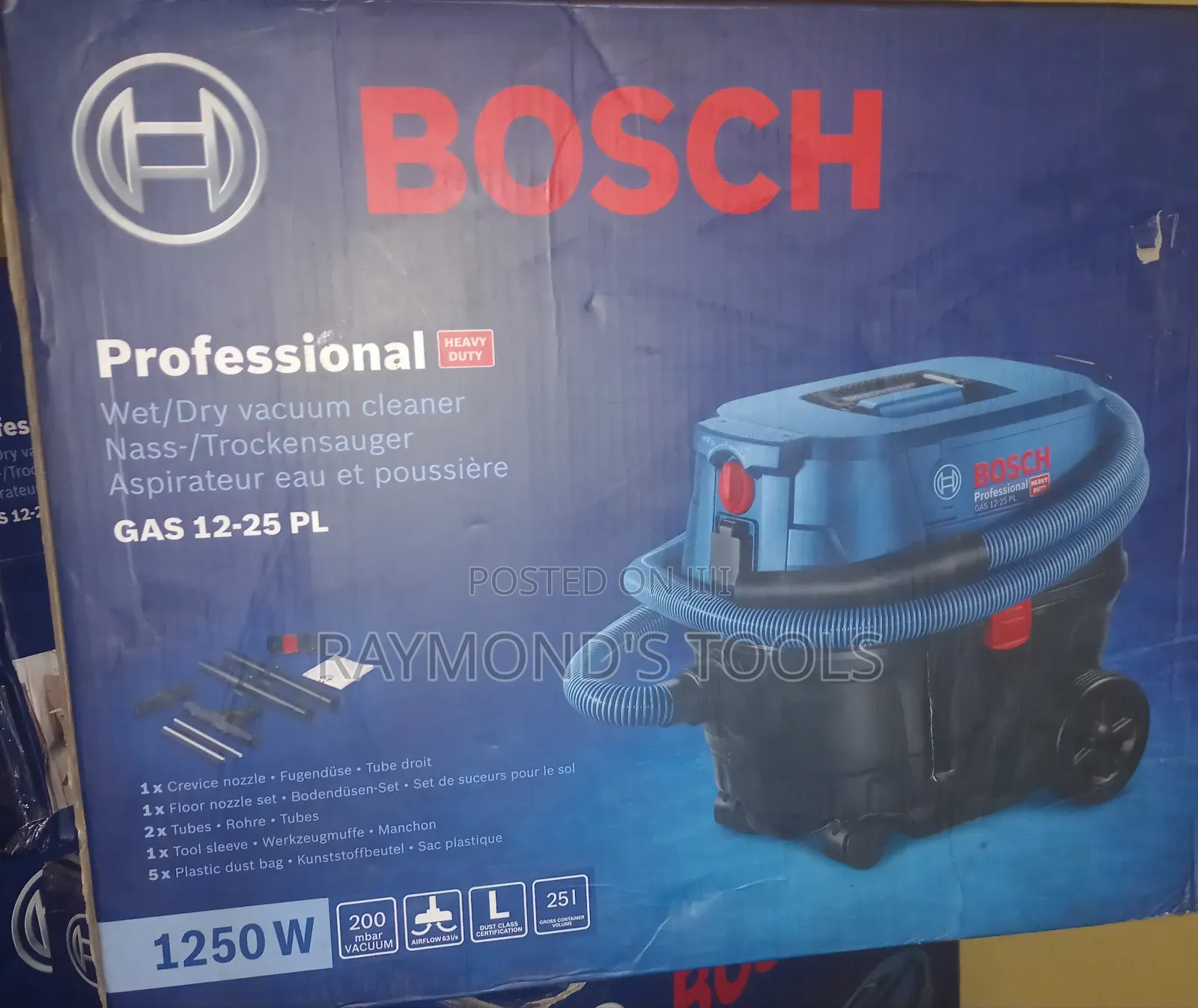Gas 12-25 Bosch Vacuum Cleaner 25liter