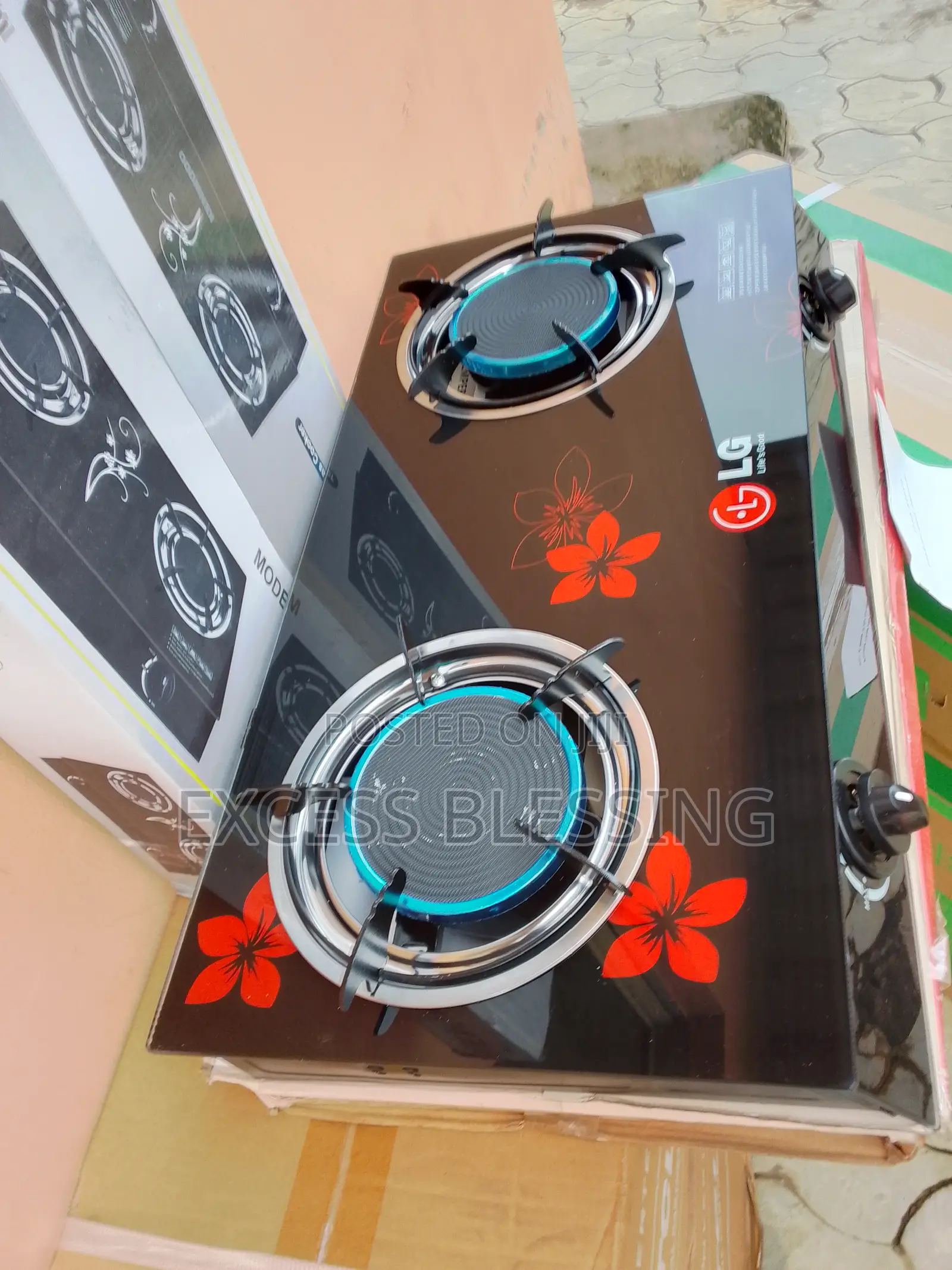 Elect Gas Cooker (Lg) 2 Burner Table Top Lg-166