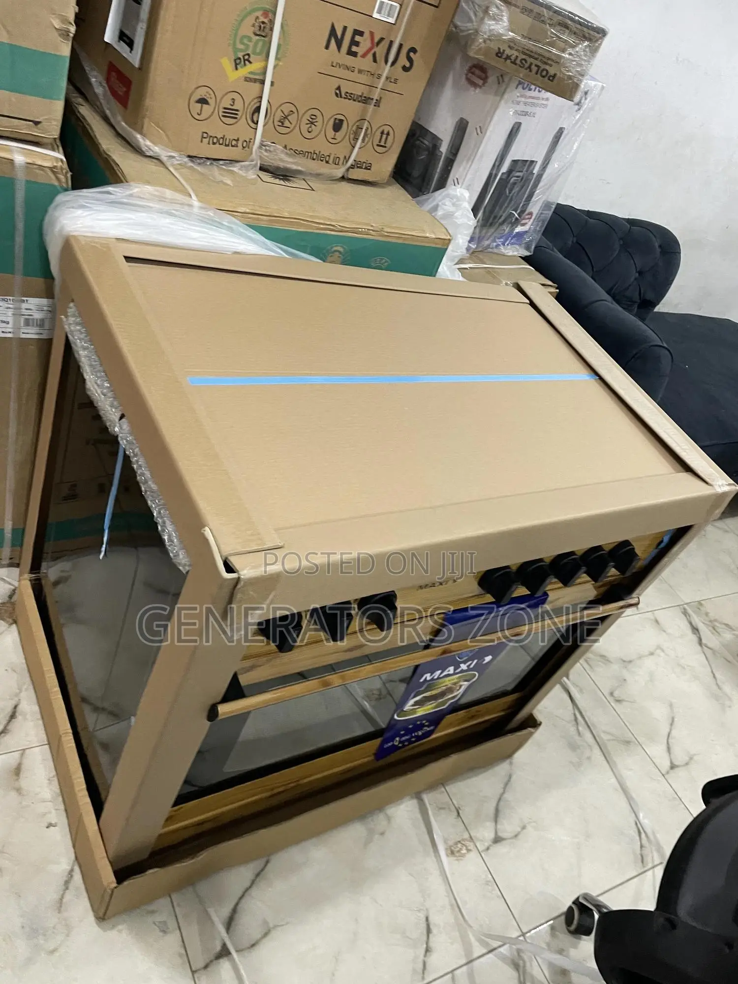 Safety Features Maxi 60*90 {4+2} Burner Gas Cooker Wood