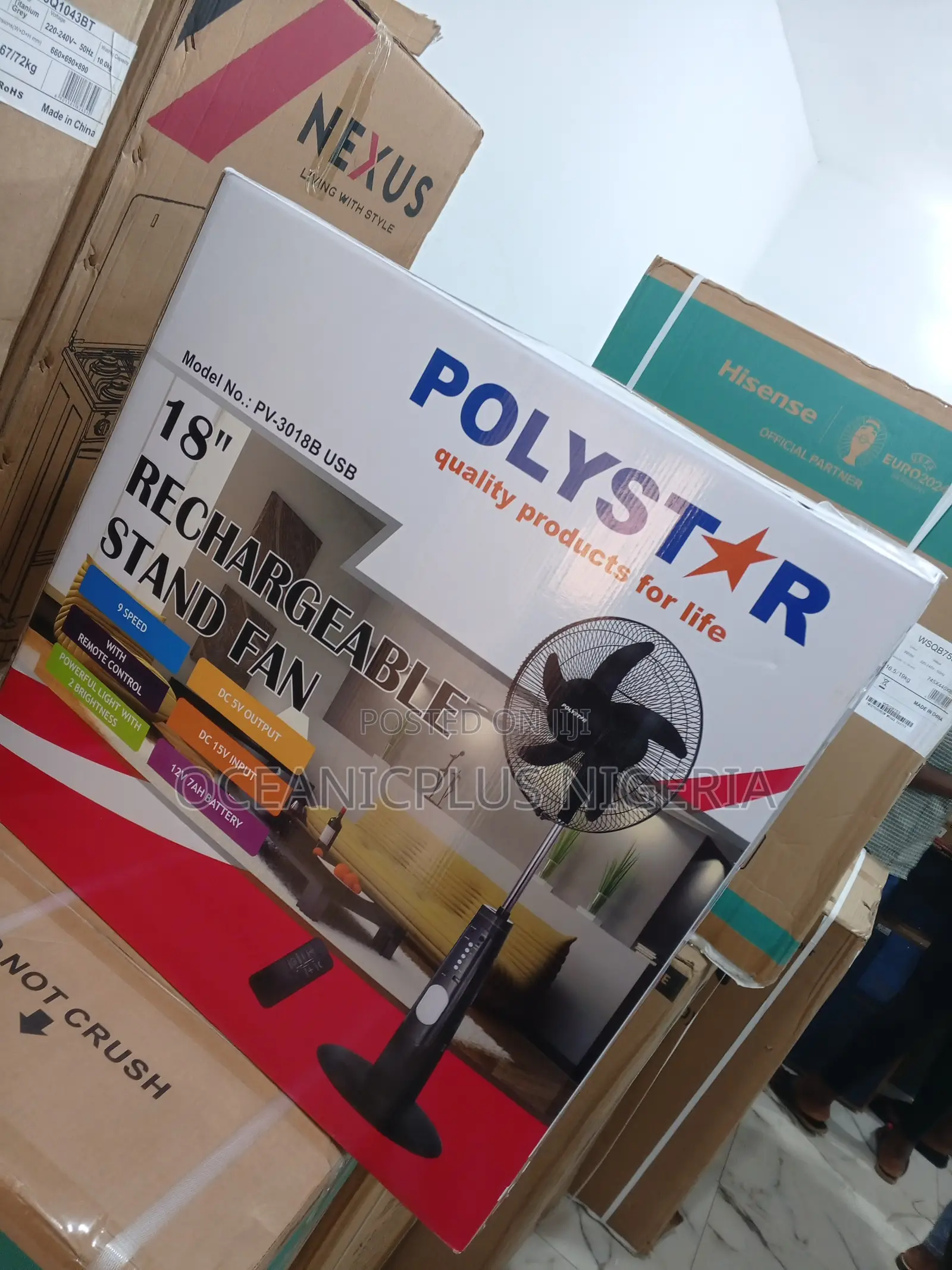 Customer Prefered 18inches-Polystar Rechargeable Fan