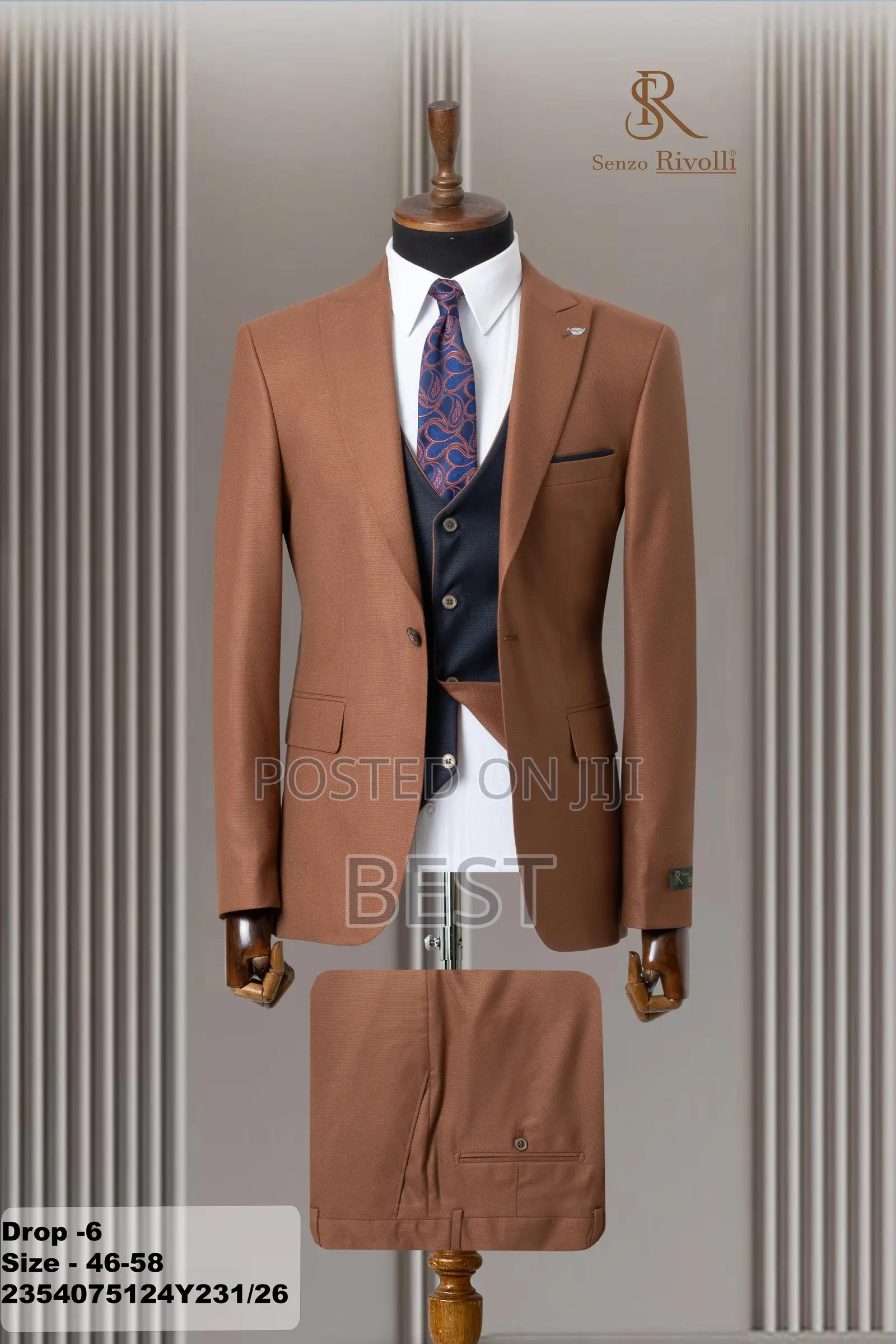 Luxurious Turkish Double Color 3pis Quality Suit for Men
