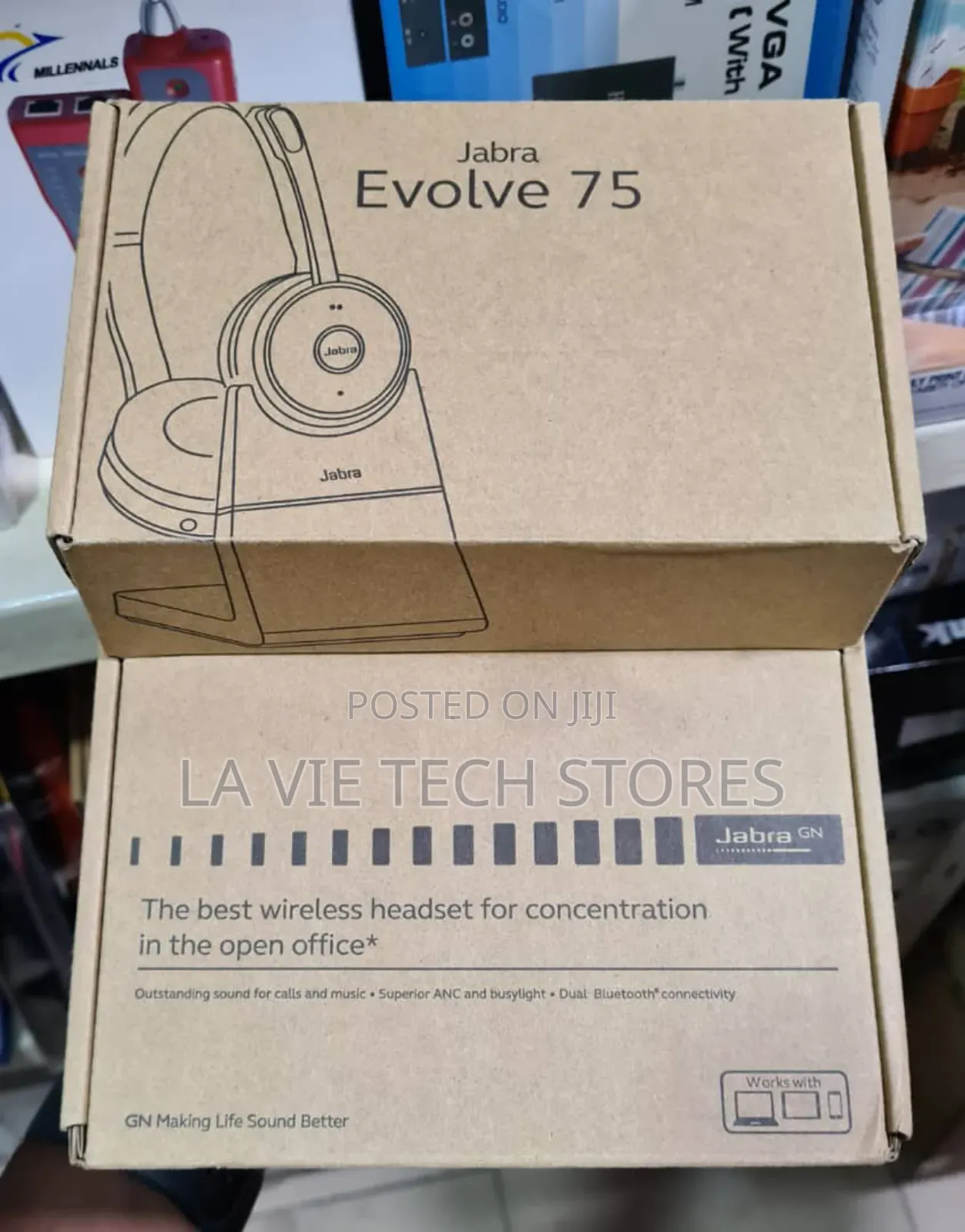Jabra Evolve 65 Uc Stereo Wireless Headset Stereo