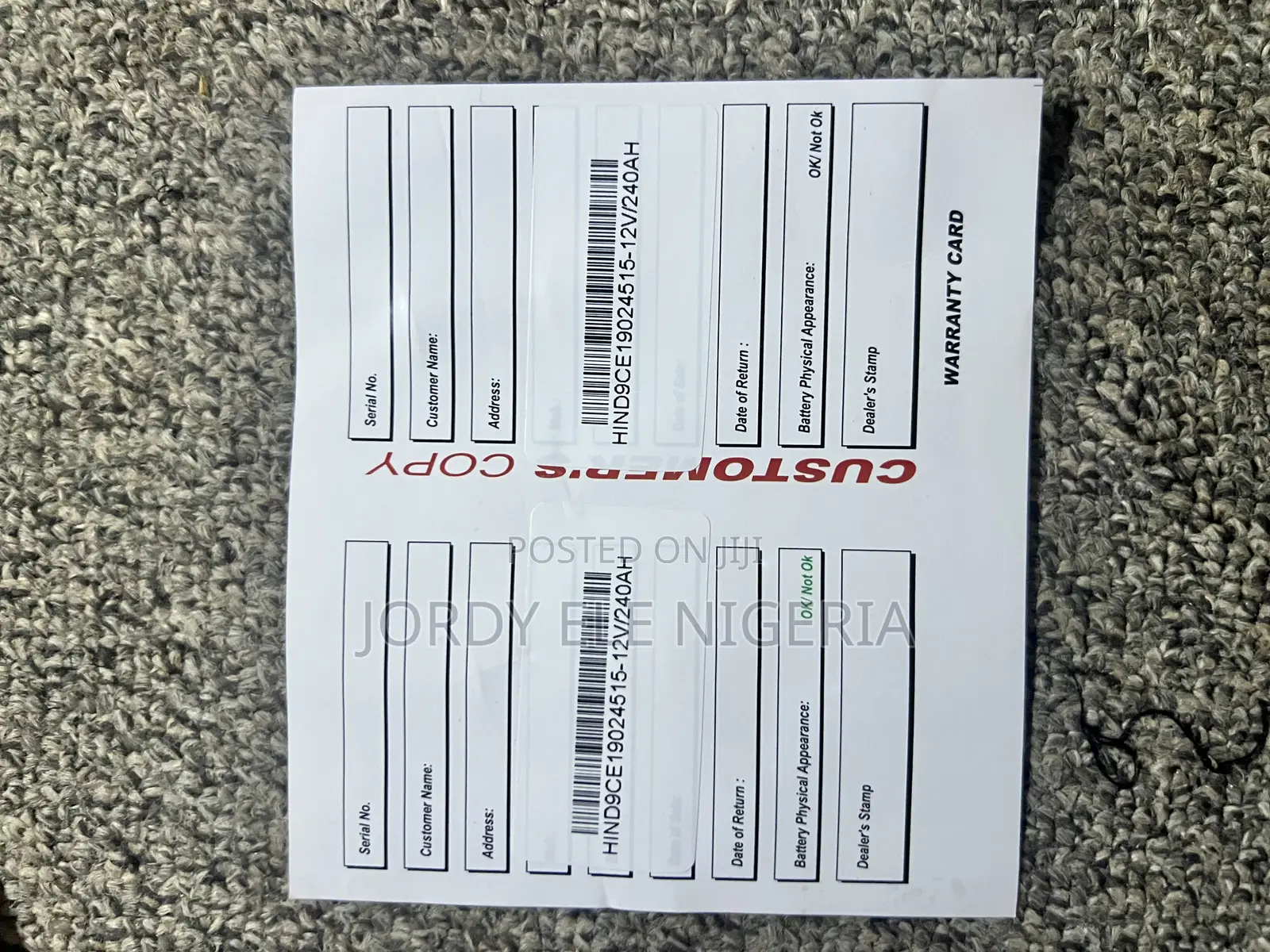 240ah SOLAR Tubular Battery 12V 24months Warranty