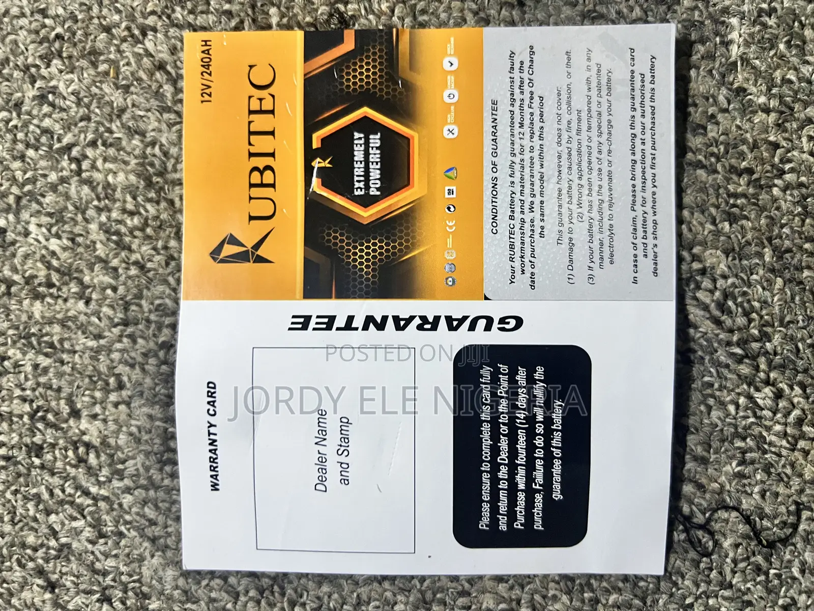 240ah SOLAR Tubular Battery 12V 24months Warranty