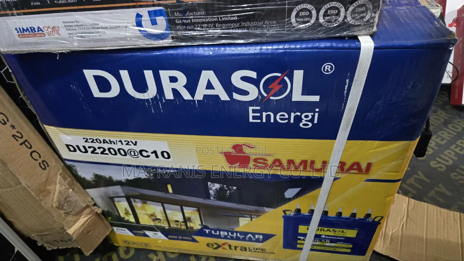 Multipower Durasol 220amp Tubular Battery