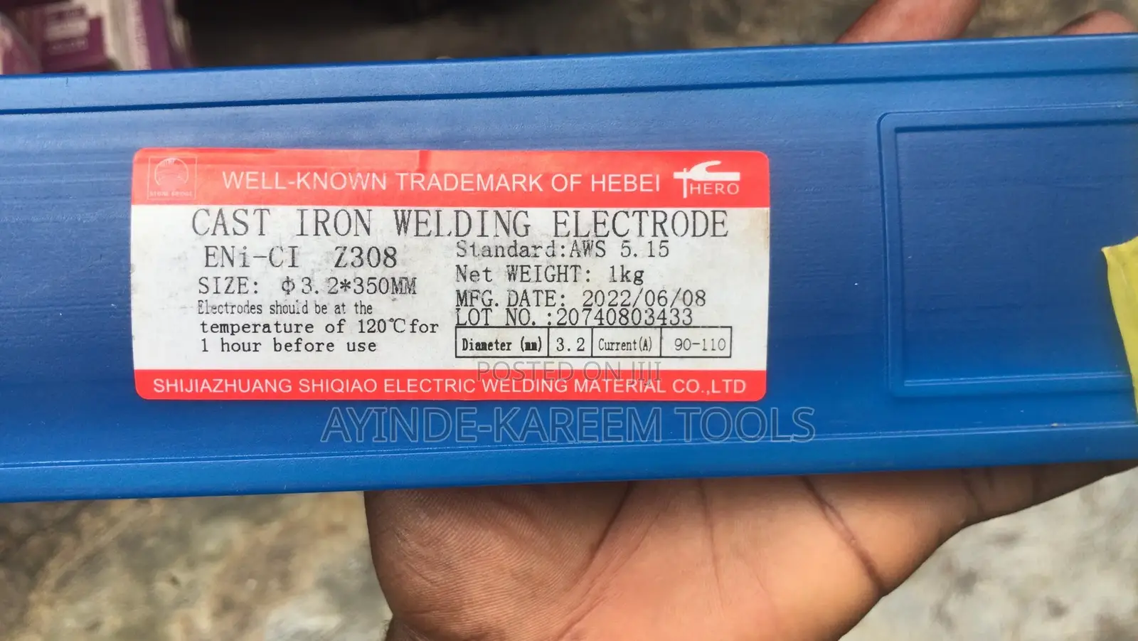 Cast Iron Welding Electrode Z308(3.2x350mm)