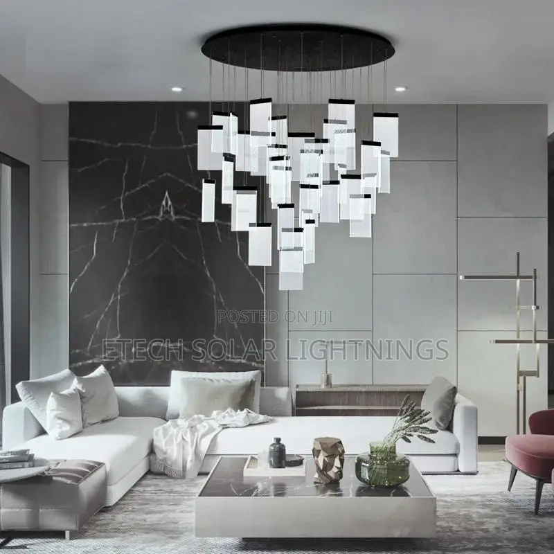 Modern Staircase Led Duplex Living Room Dropping Chandelier