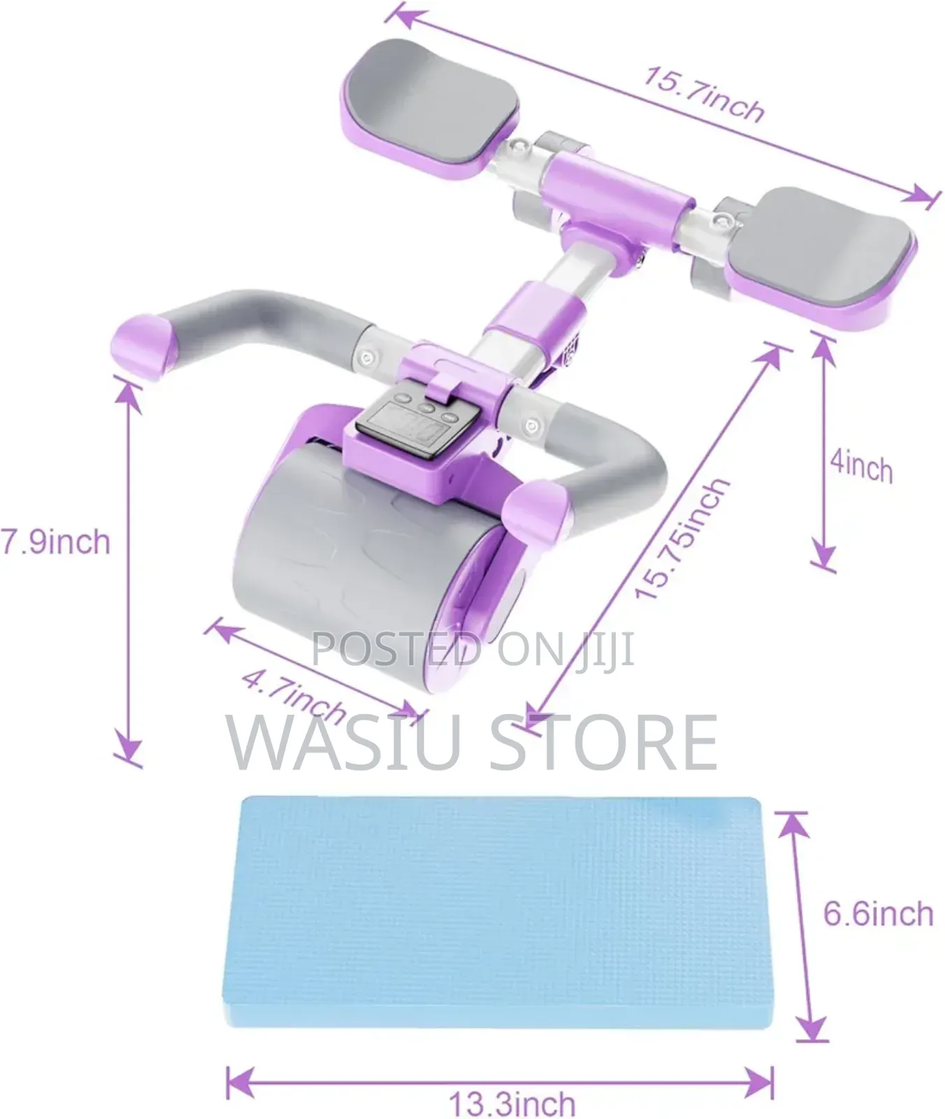Ab Roller Wheel With Elbow Support and Timer